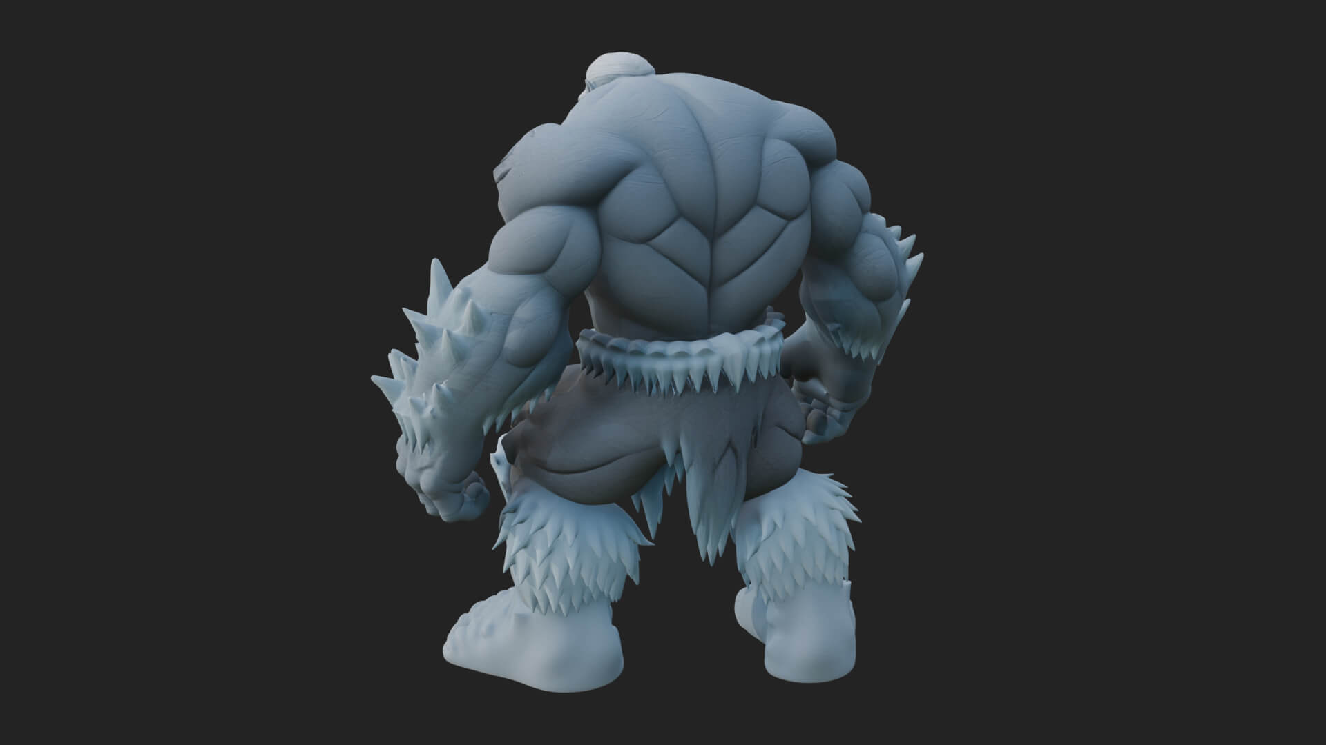 Frost Ice Giant Statue Design 1 3D Print Model 3D Model