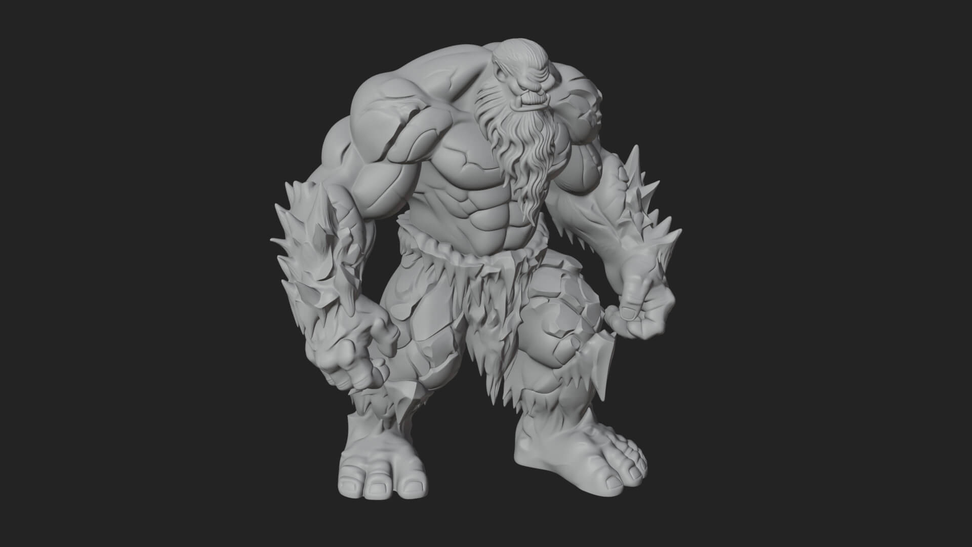 Frost Ice Giant Statue Design 1 3D Print Model 3D Model