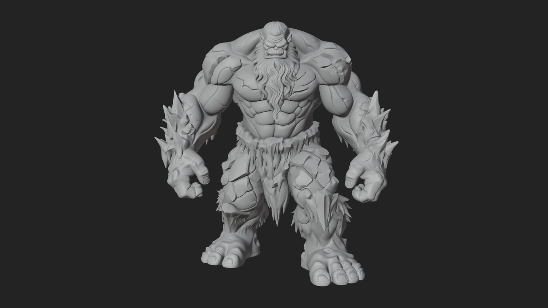 Frost Ice Giant Statue Design 1 3D Print Model 3D Model