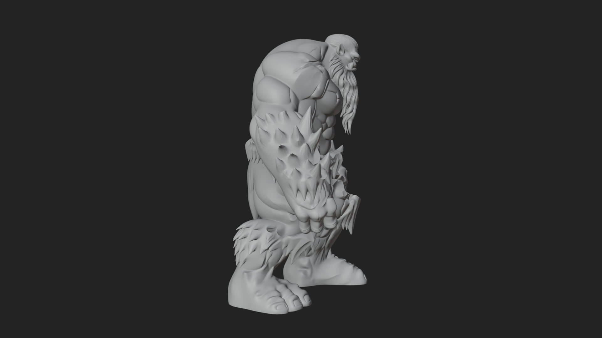 Frost Ice Giant Statue Design 1 3D Print Model 3D Model