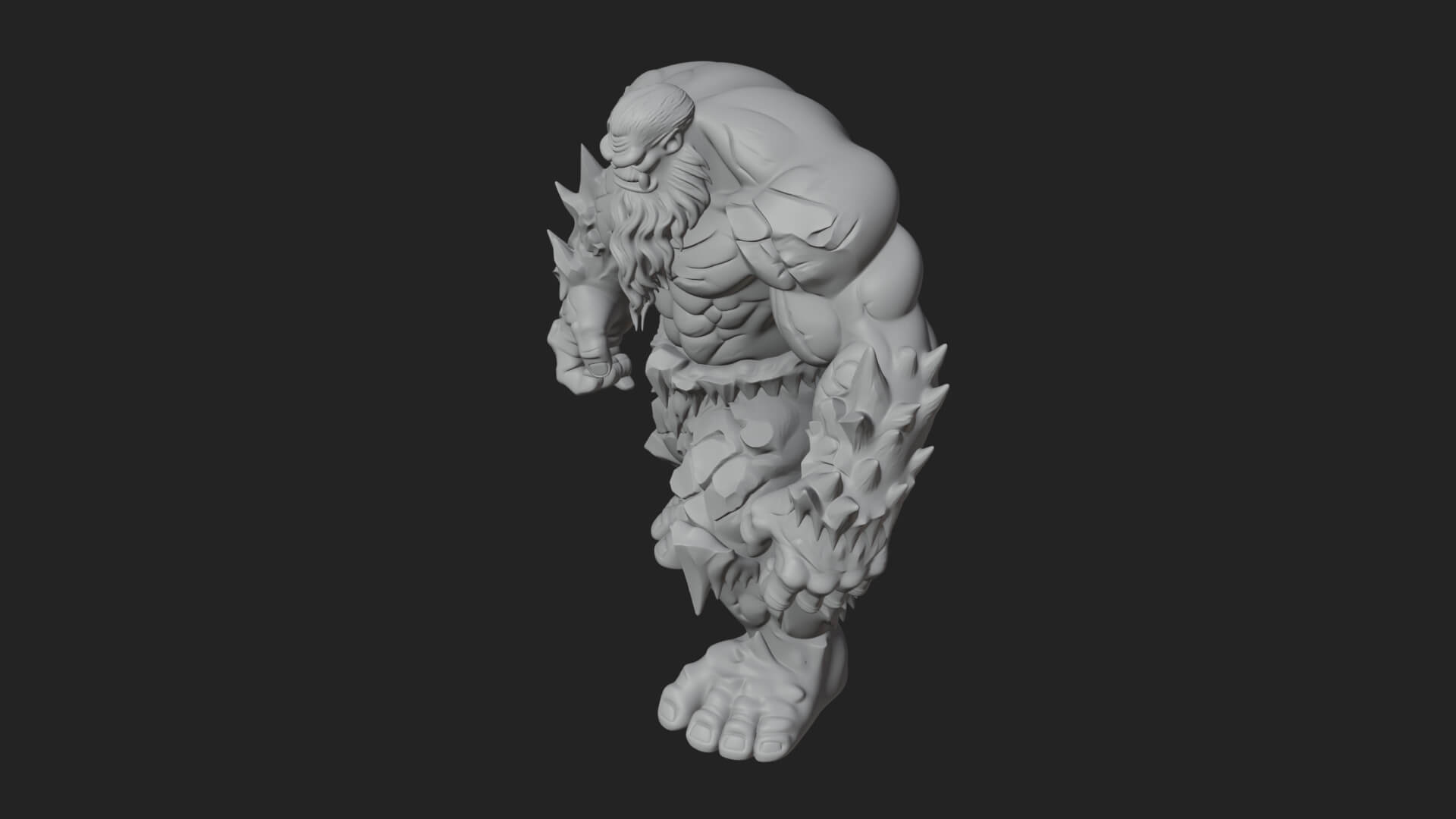 Frost Ice Giant Statue Design 1 3D Print Model 3D Model