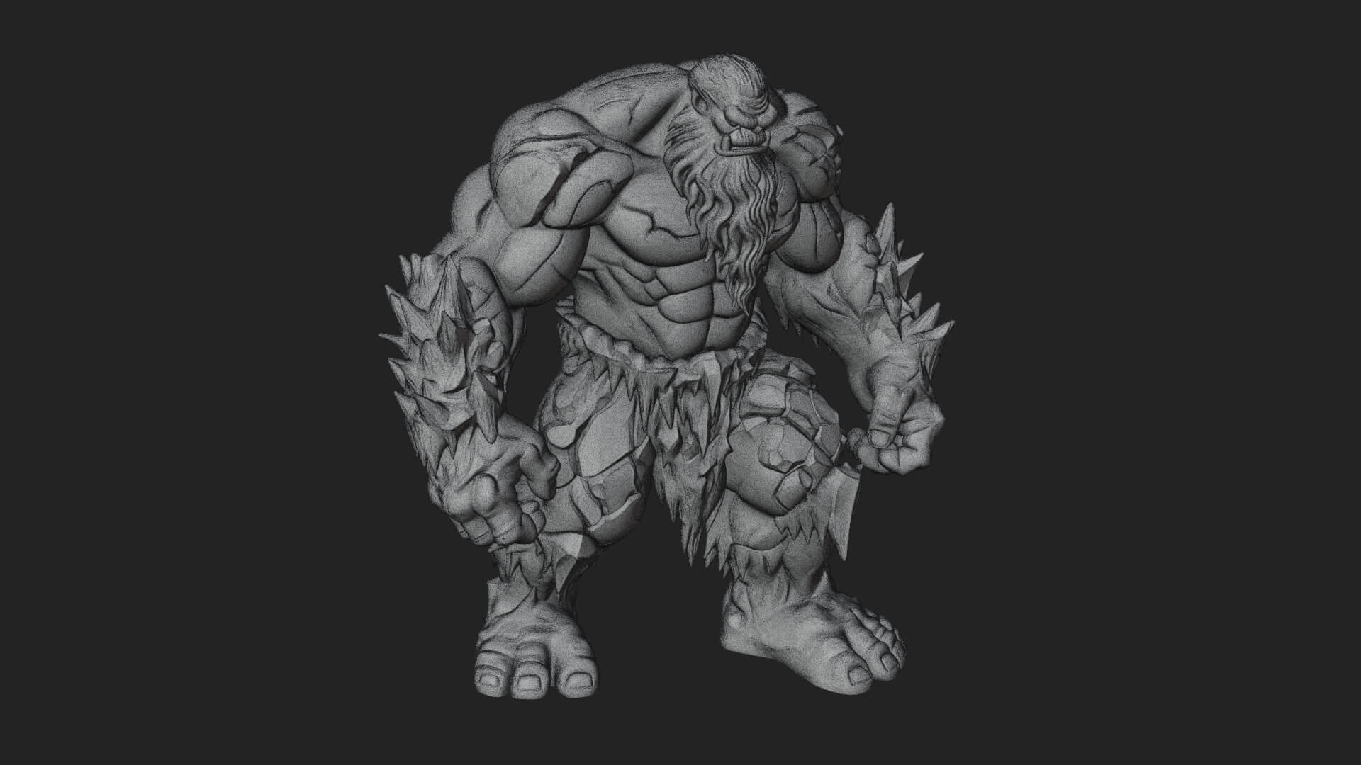 Frost Ice Giant Statue Design 1 3D Print Model 3D Model