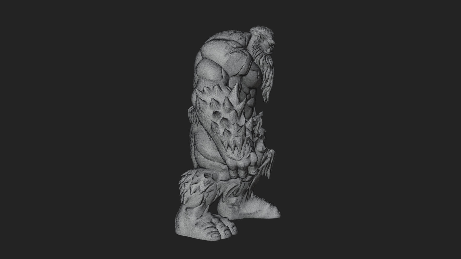 Frost Ice Giant Statue Design 1 3D Print Model 3D Model