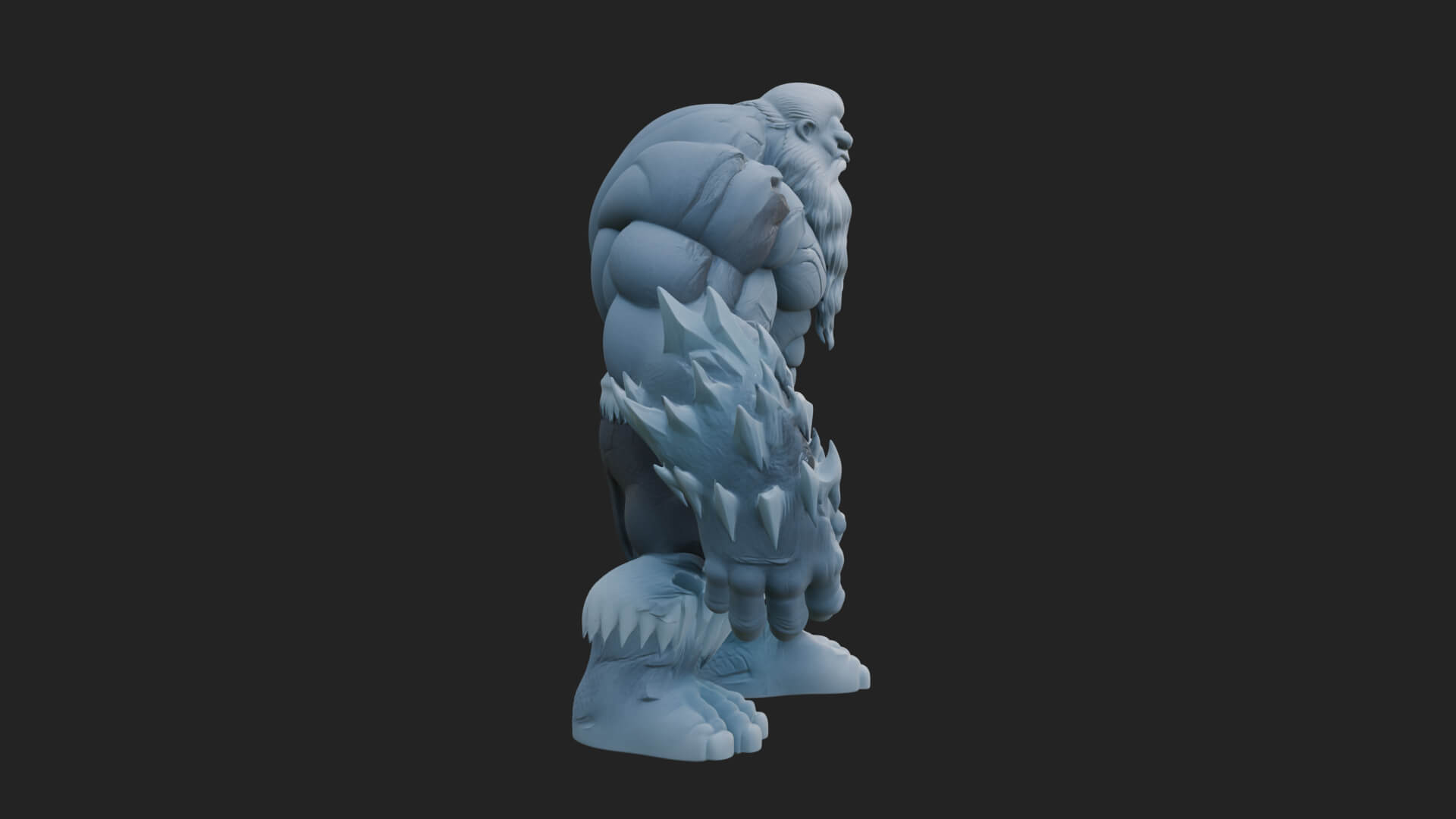 Frost Ice Giant Statue Design 2 3D Print Model 3D Model