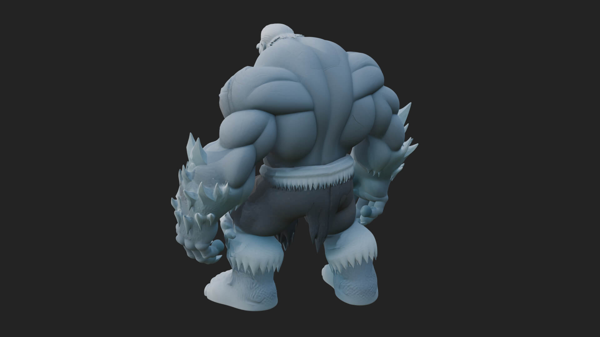 Frost Ice Giant Statue Design 2 3D Print Model 3D Model