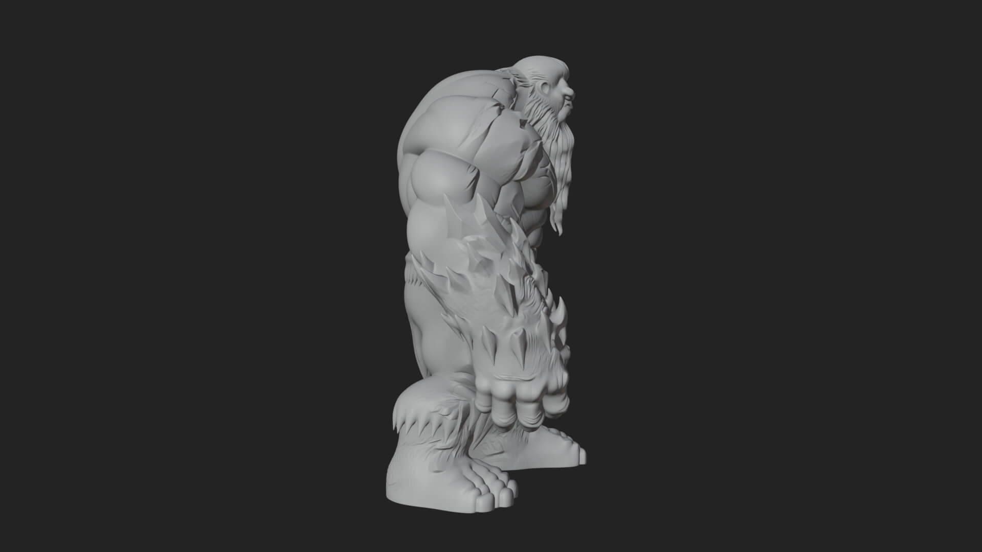 Frost Ice Giant Statue Design 2 3D Print Model 3D Model
