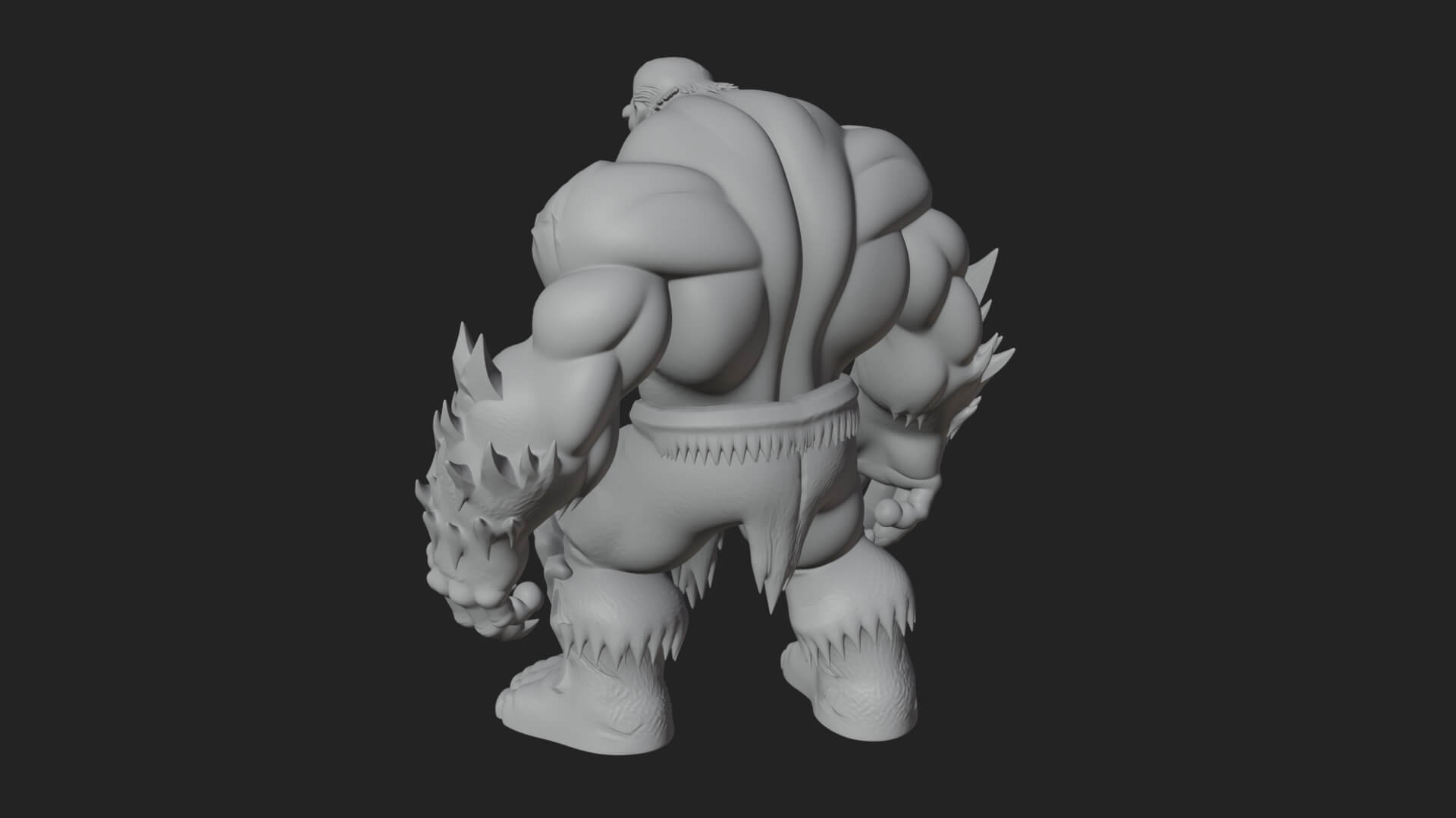 Frost Ice Giant Statue Design 2 3D Print Model 3D Model