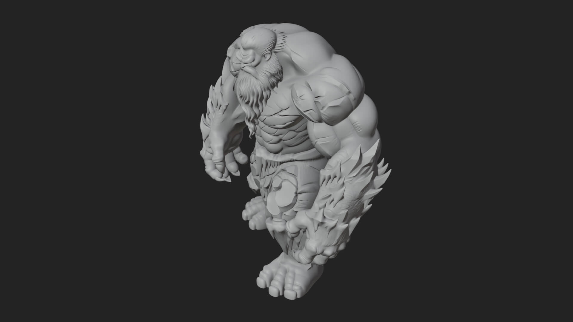 Frost Ice Giant Statue Design 2 3D Print Model 3D Model