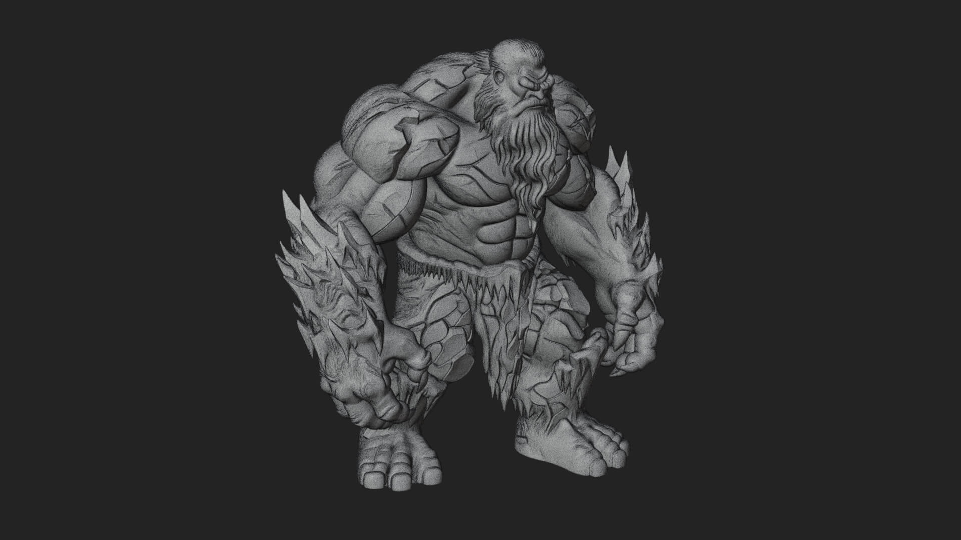 Frost Ice Giant Statue Design 2 3D Print Model 3D Model