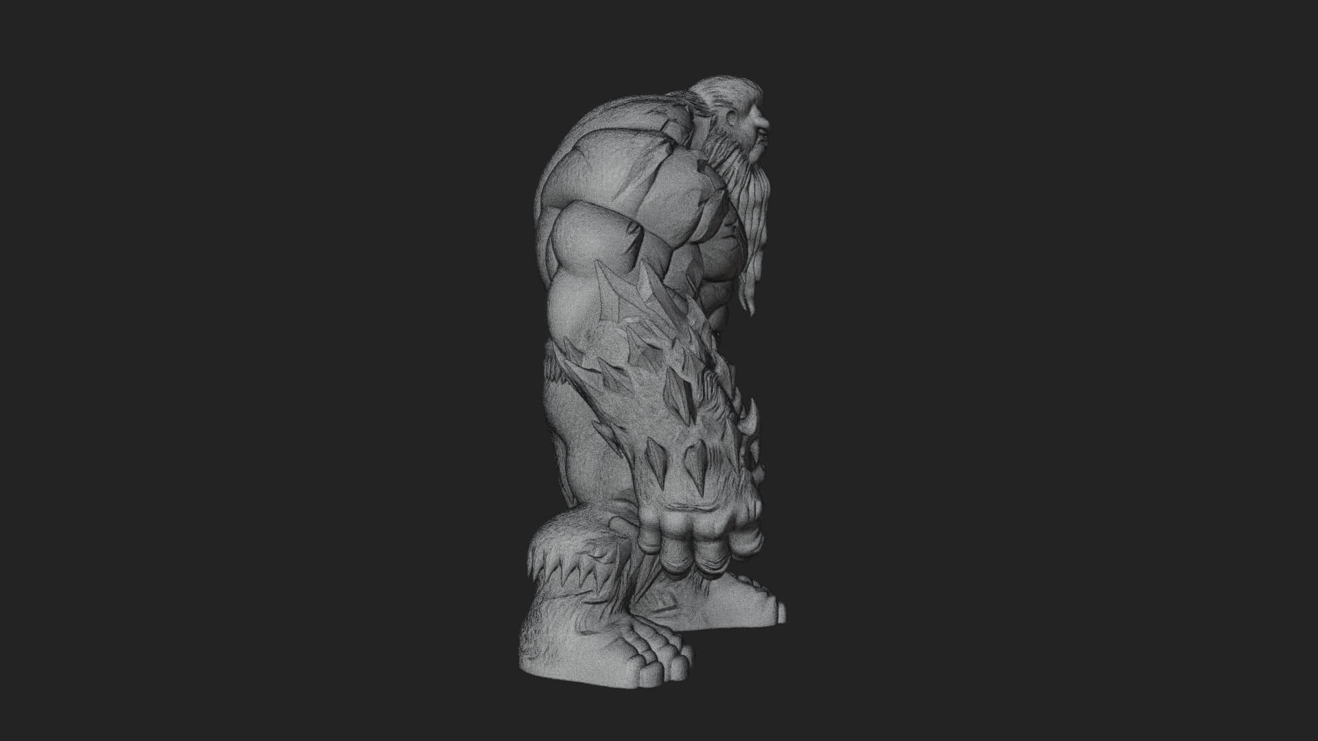 Frost Ice Giant Statue Design 2 3D Print Model 3D Model