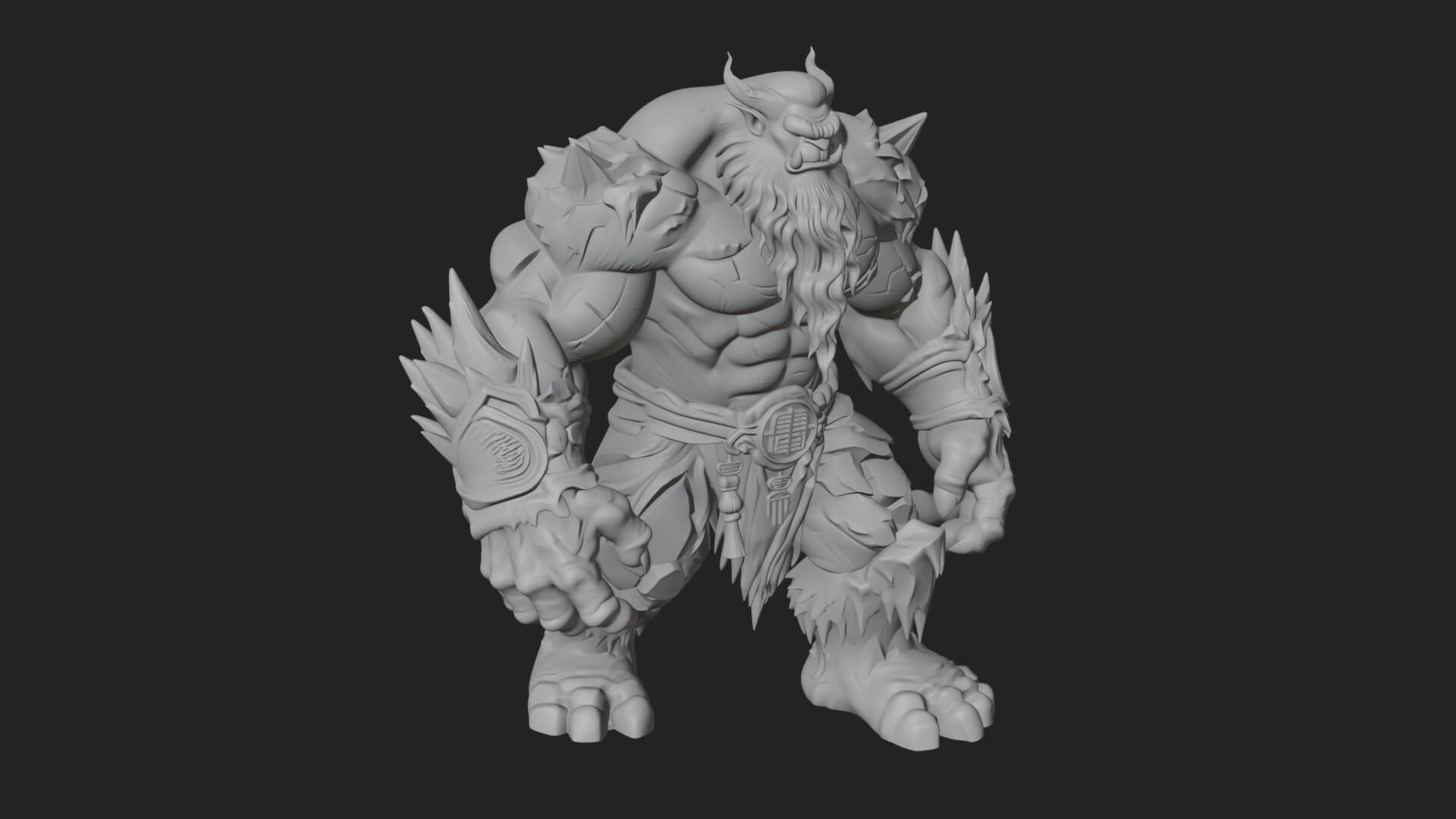 Frost Ice Giant Statue Design 3 3D Print Model 3D Model