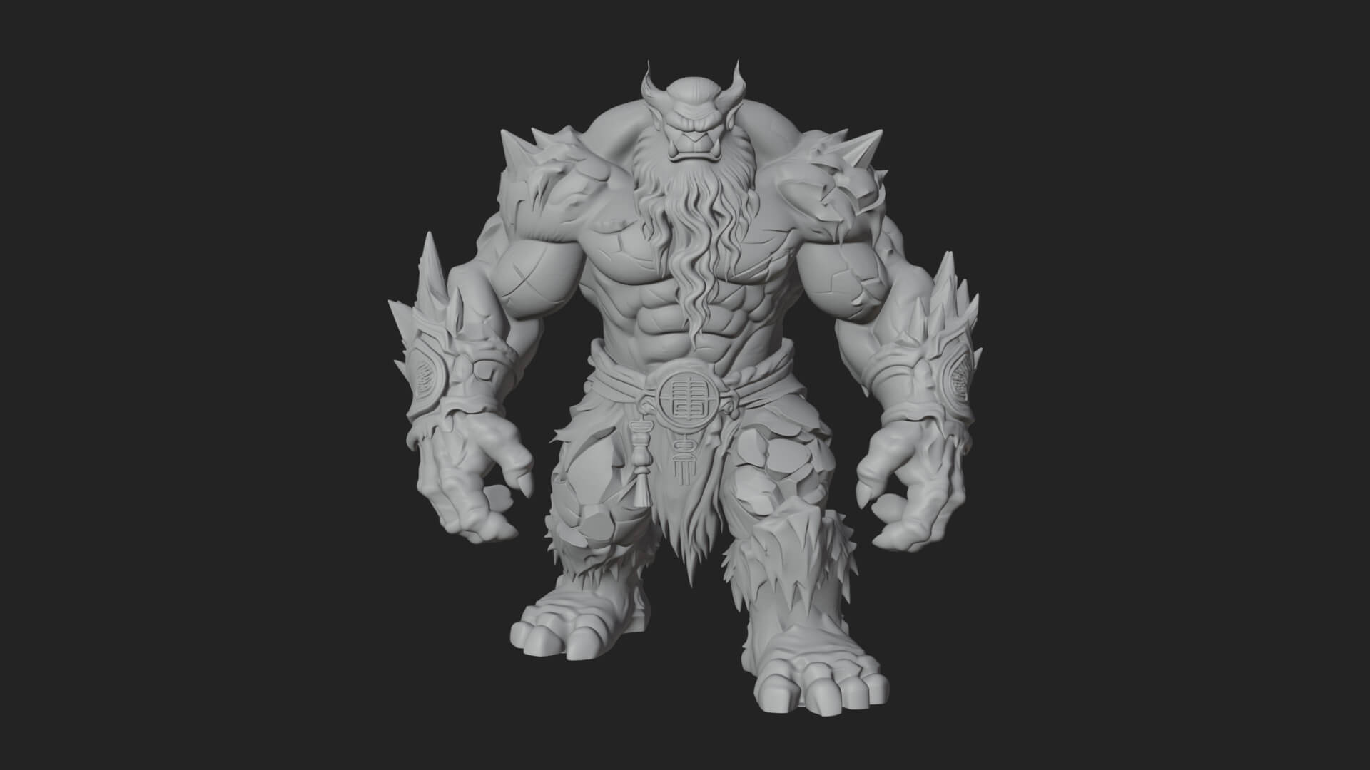 Frost Ice Giant Statue Design 3 3D Print Model 3D Model