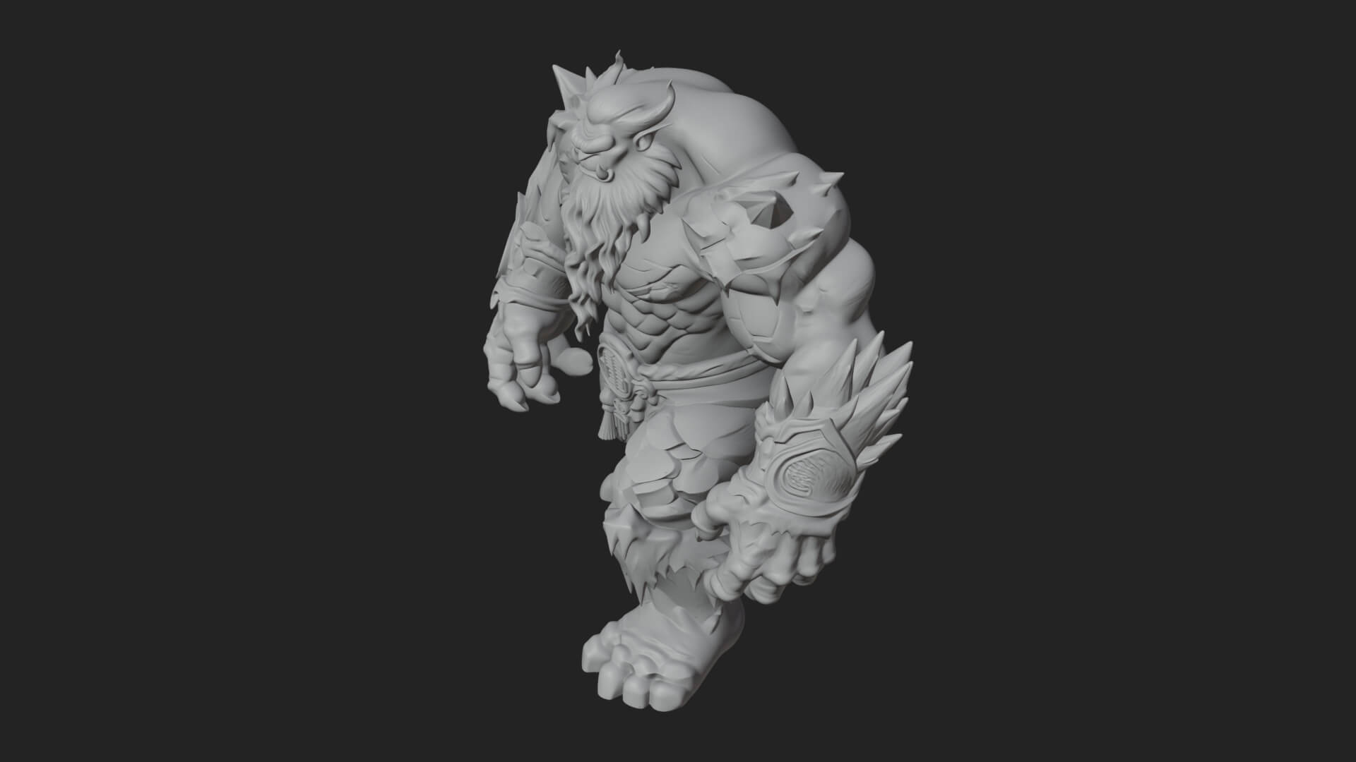 Frost Ice Giant Statue Design 3 3D Print Model 3D Model