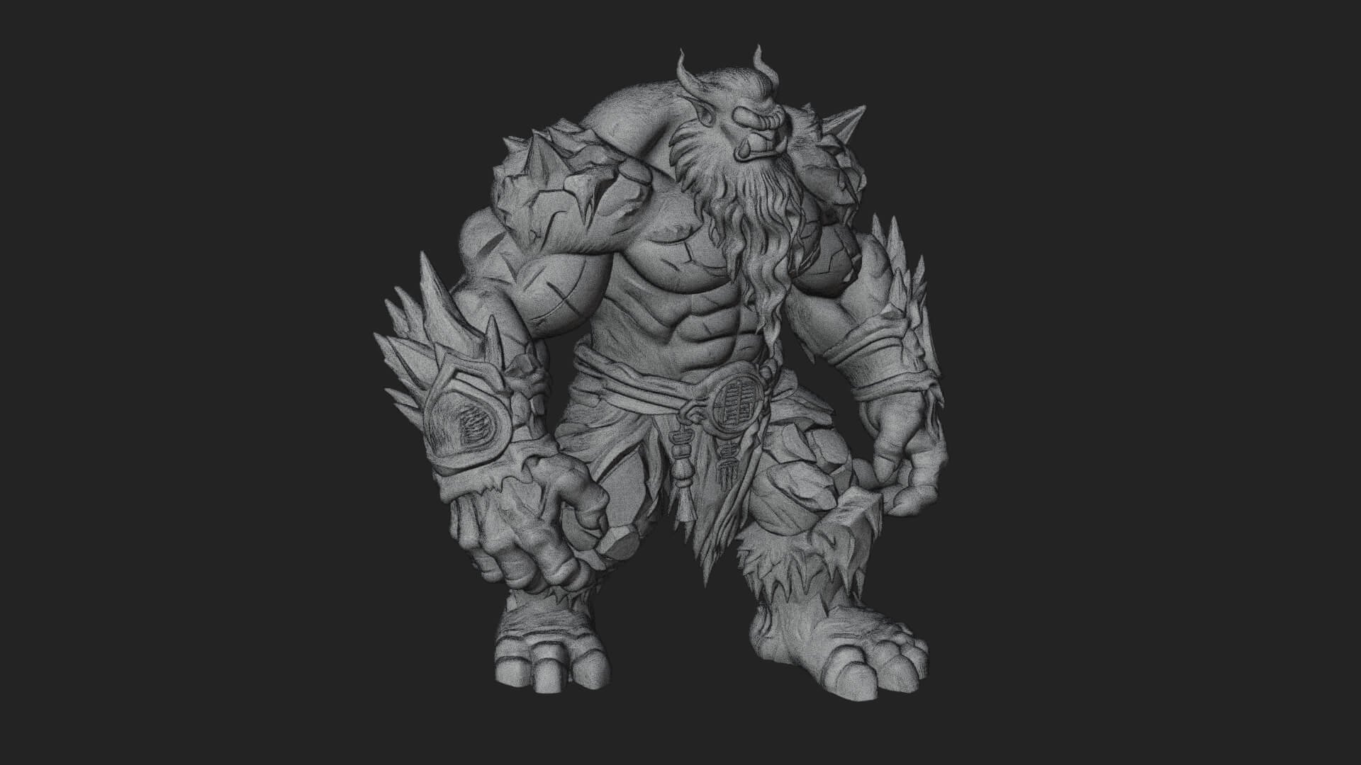 Frost Ice Giant Statue Design 3 3D Print Model 3D Model