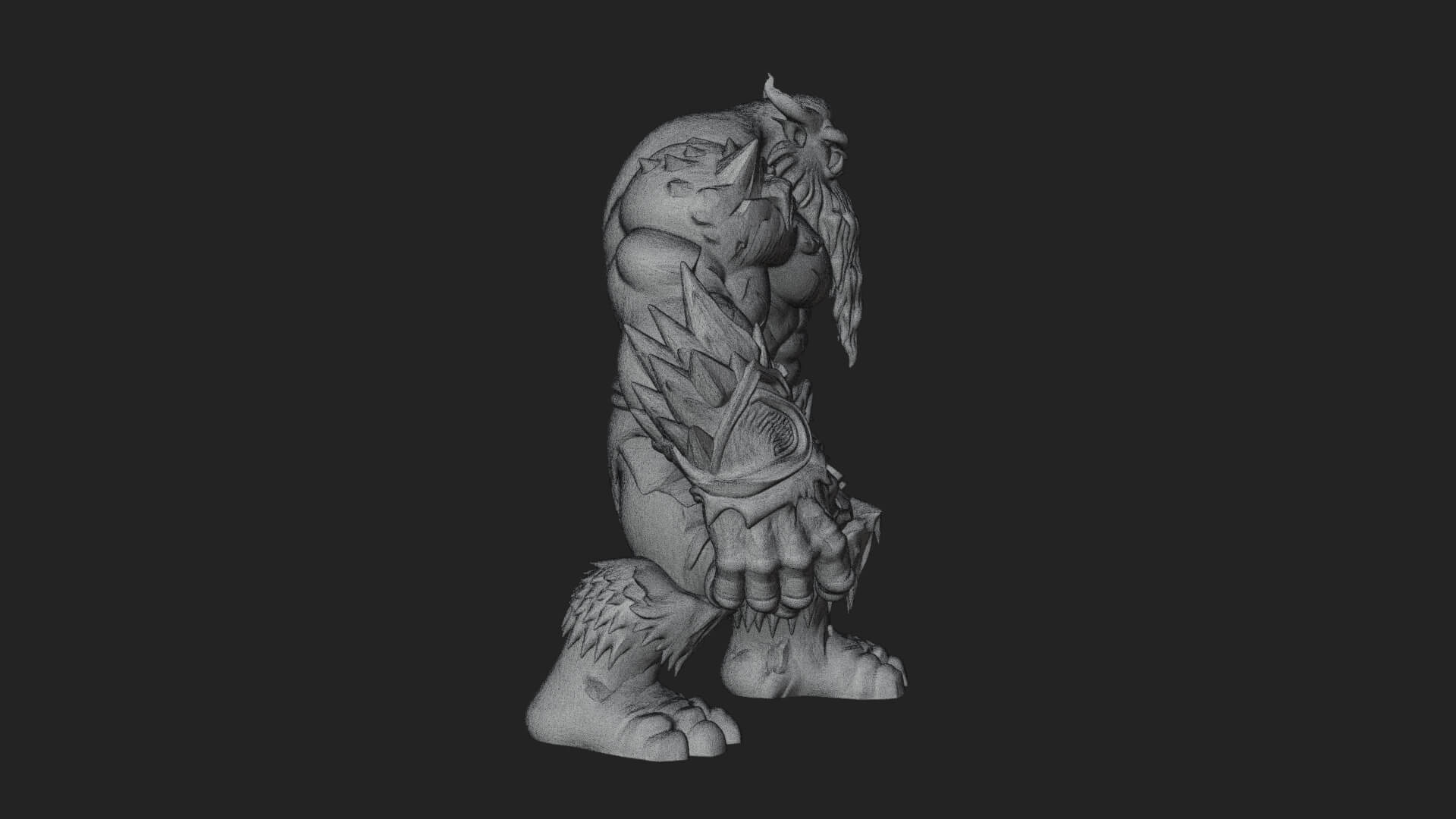 Frost Ice Giant Statue Design 3 3D Print Model 3D Model
