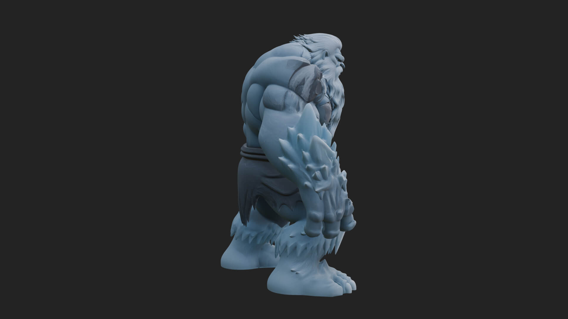 Frost Ice Giant Statue Design 4 3D Print Model 3D Model