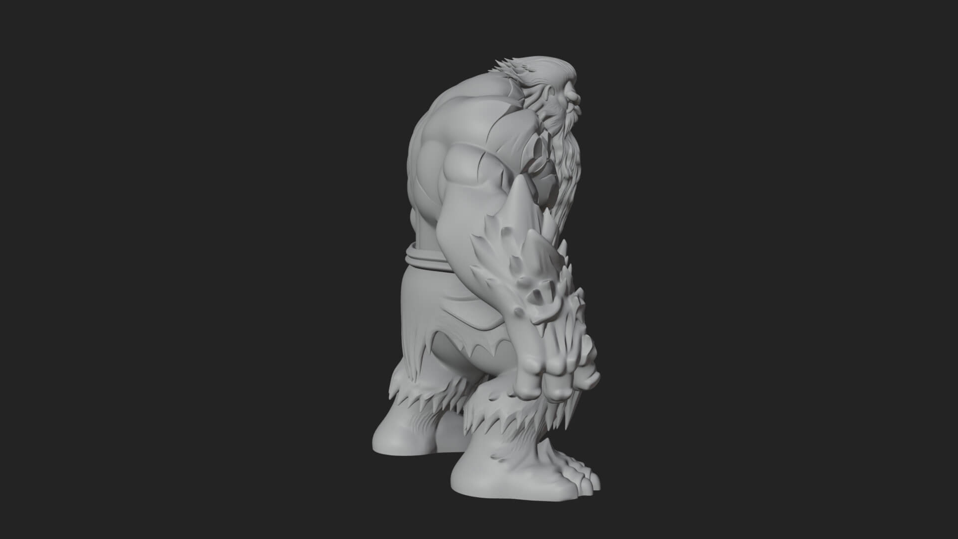 Frost Ice Giant Statue Design 4 3D Print Model 3D Model