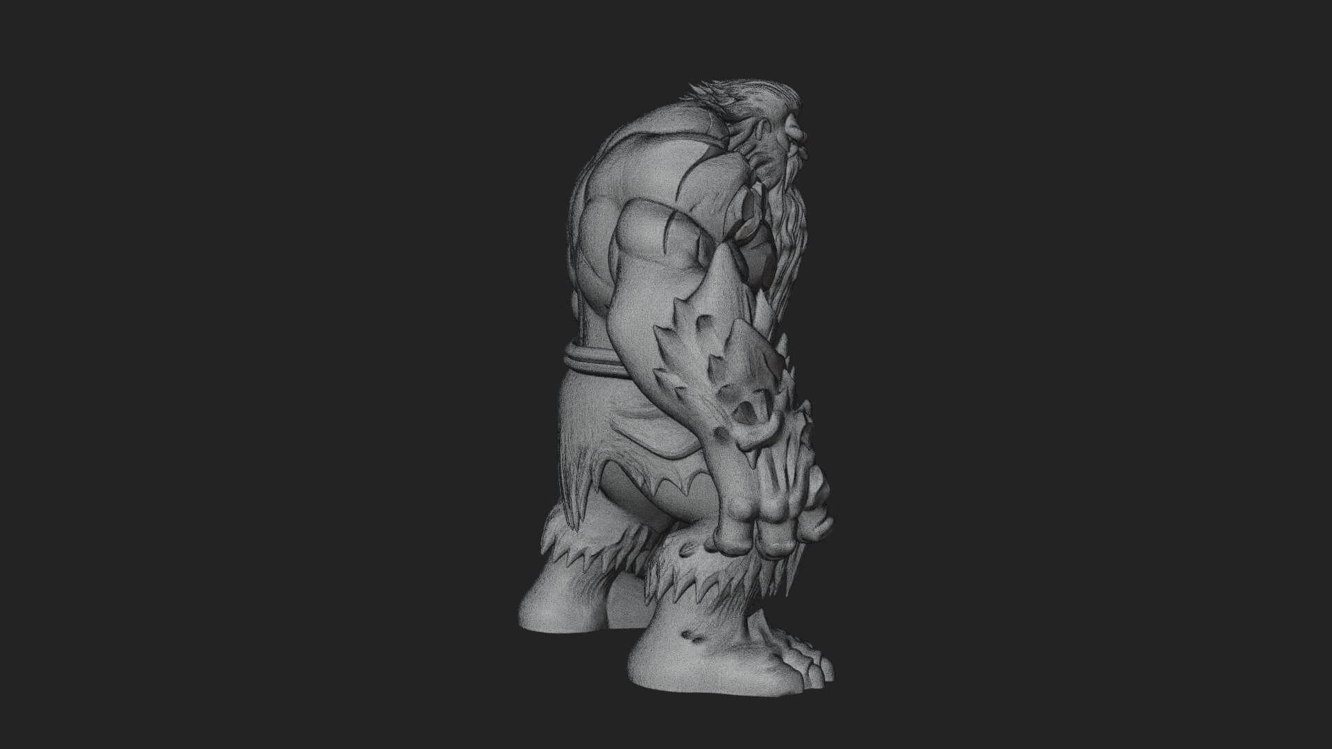 Frost Ice Giant Statue Design 4 3D Print Model 3D Model