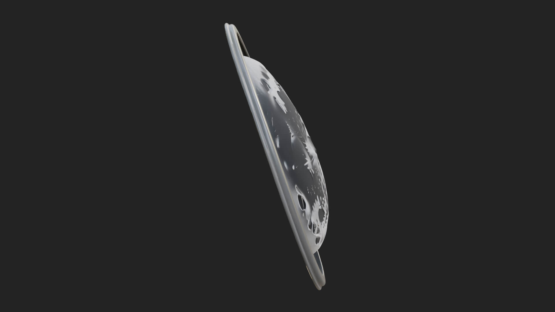 Full Moon Crater Disc Plaque Design 1 3D Print Model 3D Model