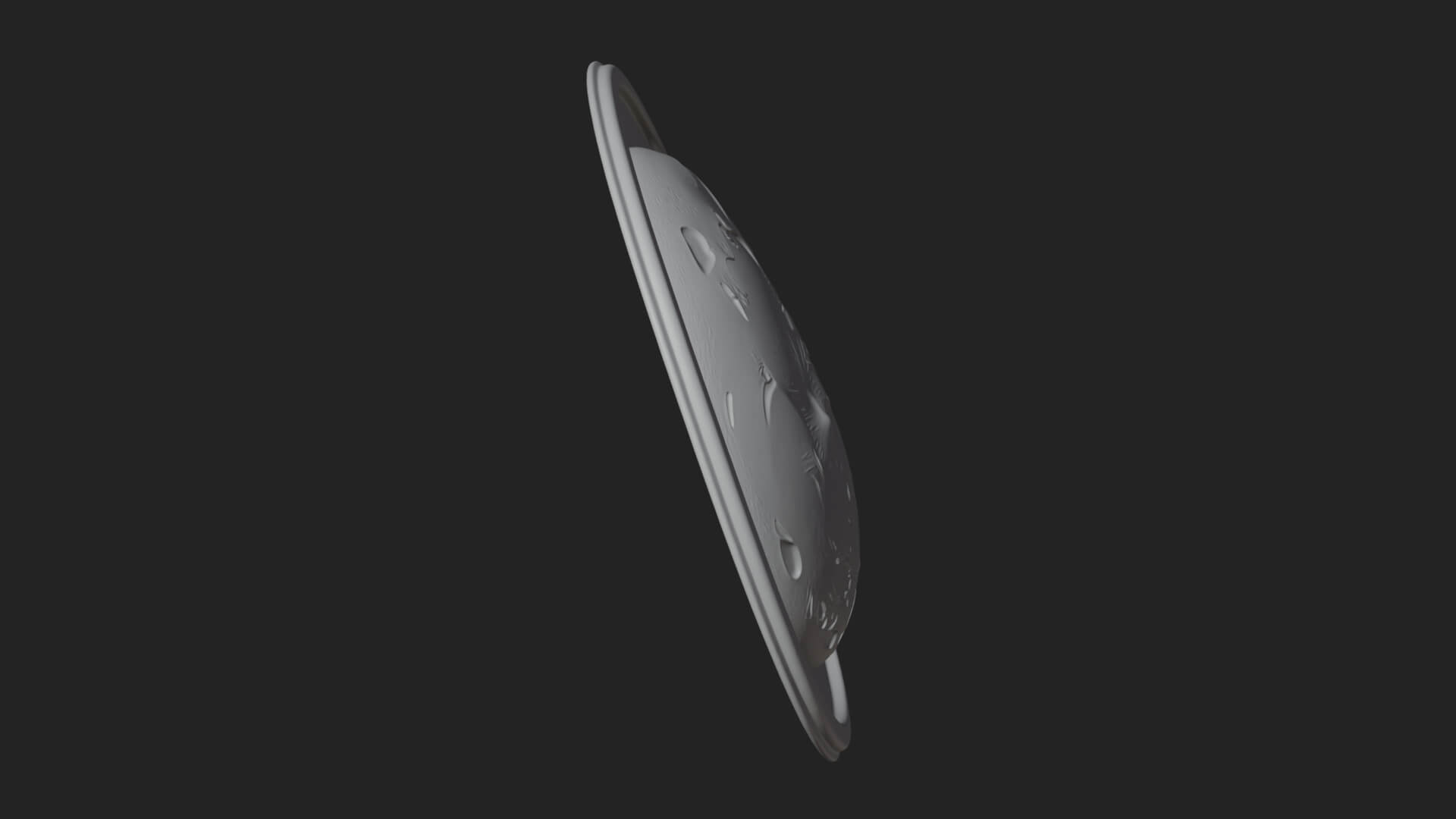 Full Moon Crater Disc Plaque Design 1 3D Print Model 3D Model