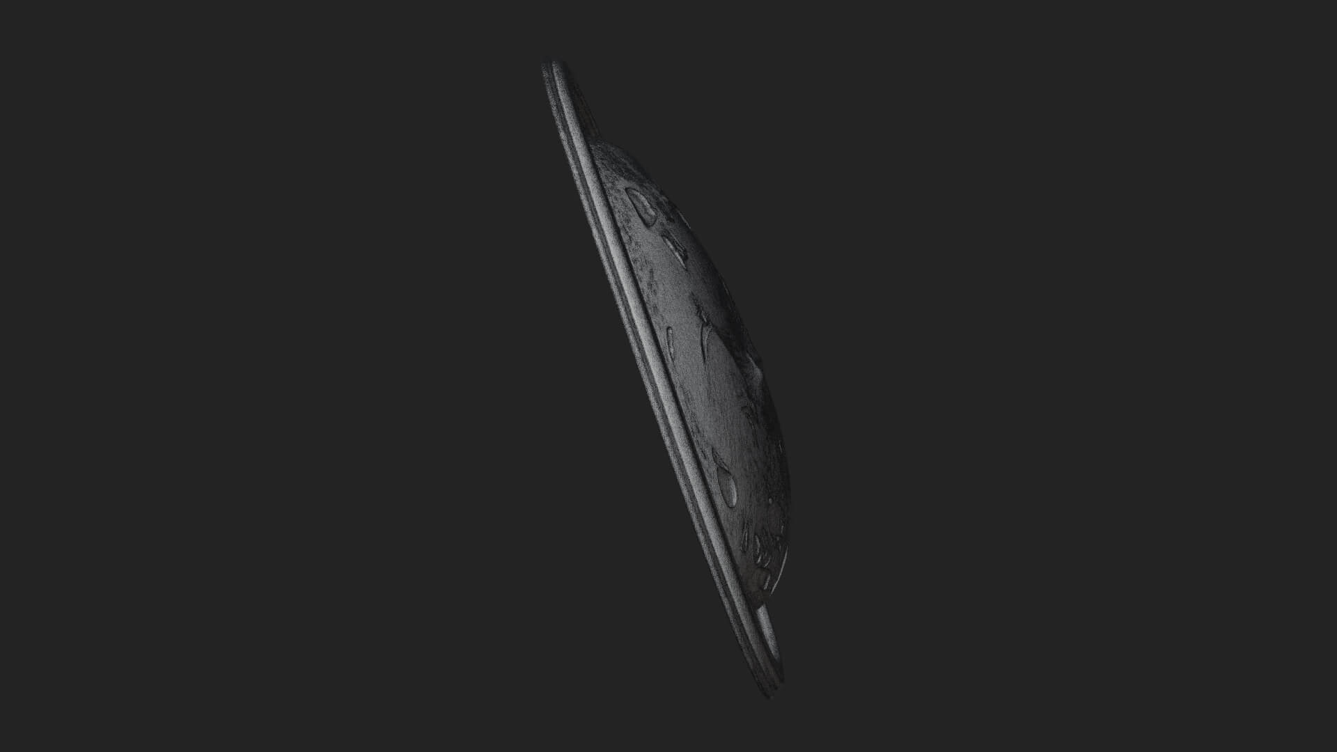 Full Moon Crater Disc Plaque Design 1 3D Print Model 3D Model