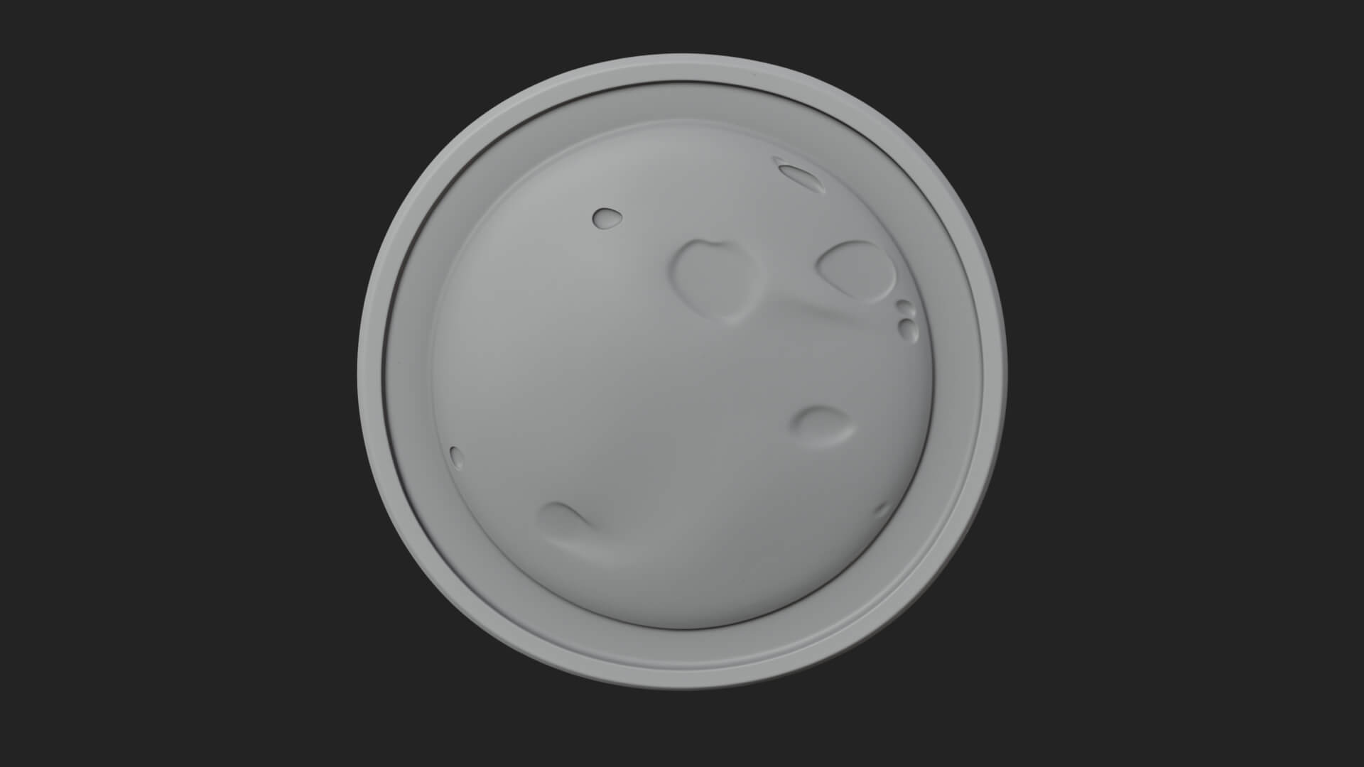 Full Moon Crater Disc Plaque Design 2 3D Print Model 3D Model