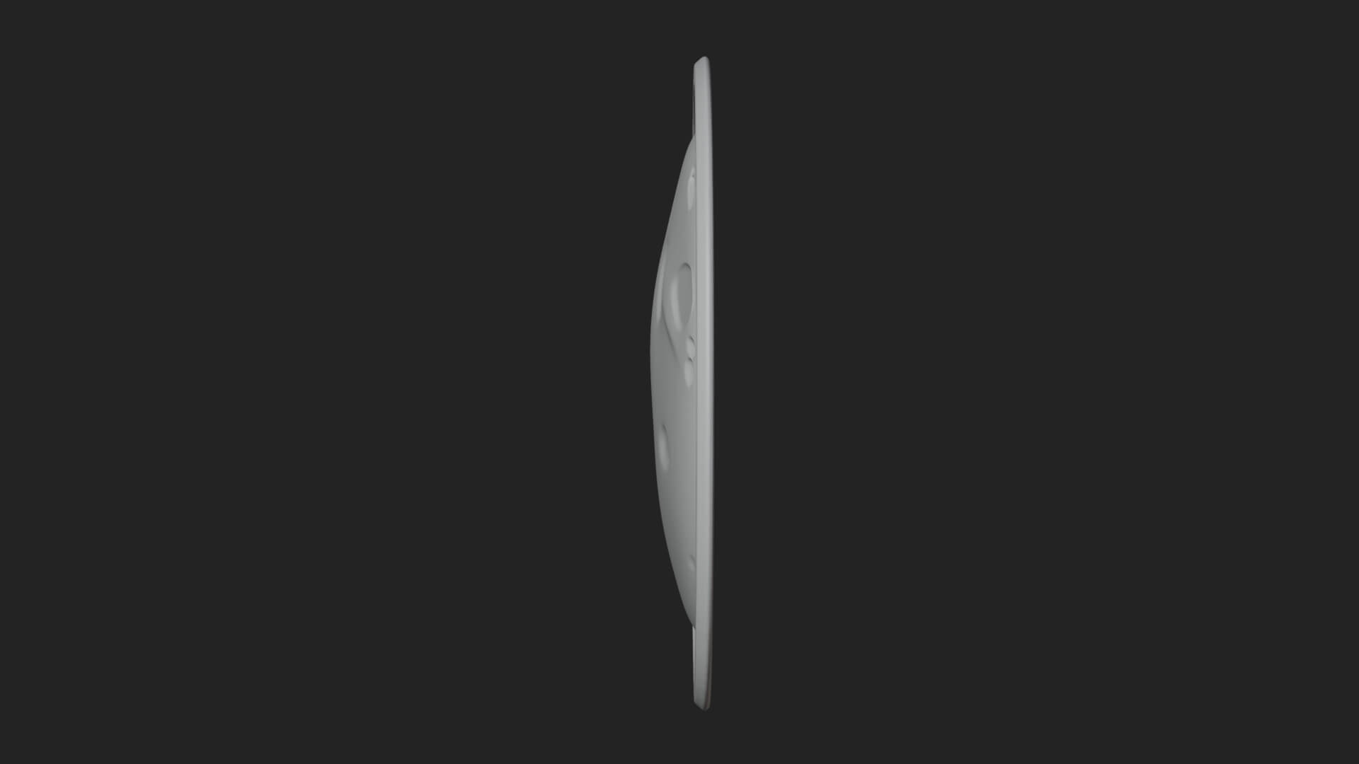 Full Moon Crater Disc Plaque Design 2 3D Print Model 3D Model