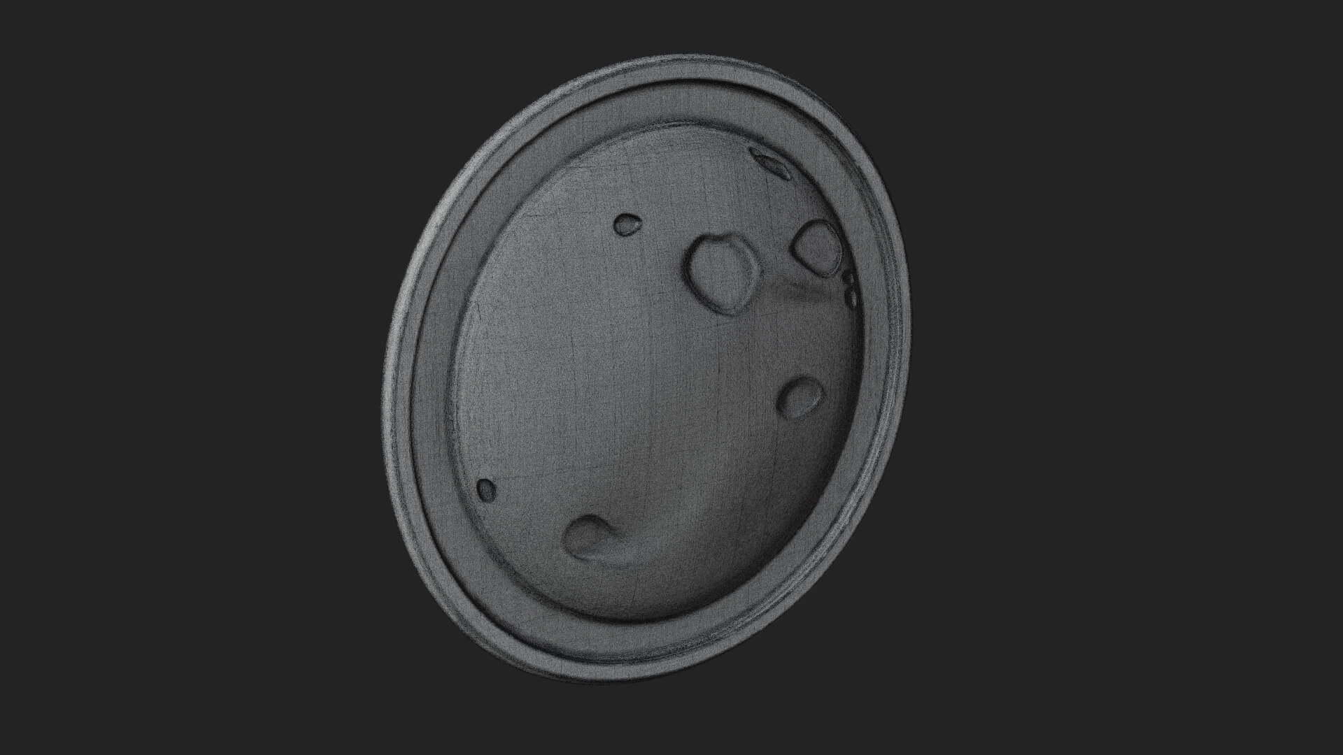 Full Moon Crater Disc Plaque Design 2 3D Print Model 3D Model