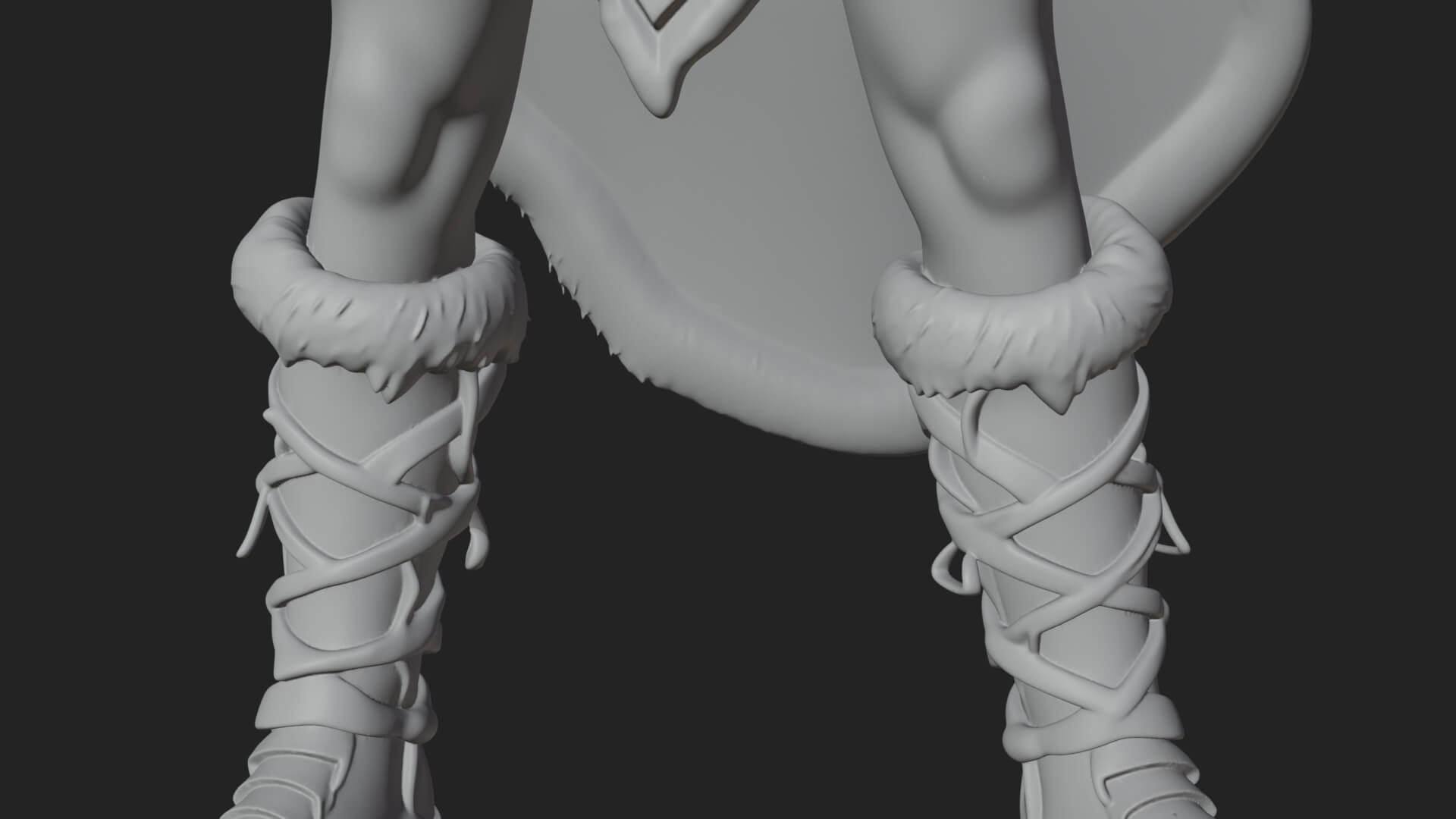 Fur Cloaked Archer Woman Statue Design 2 3D Print Model 3D Model