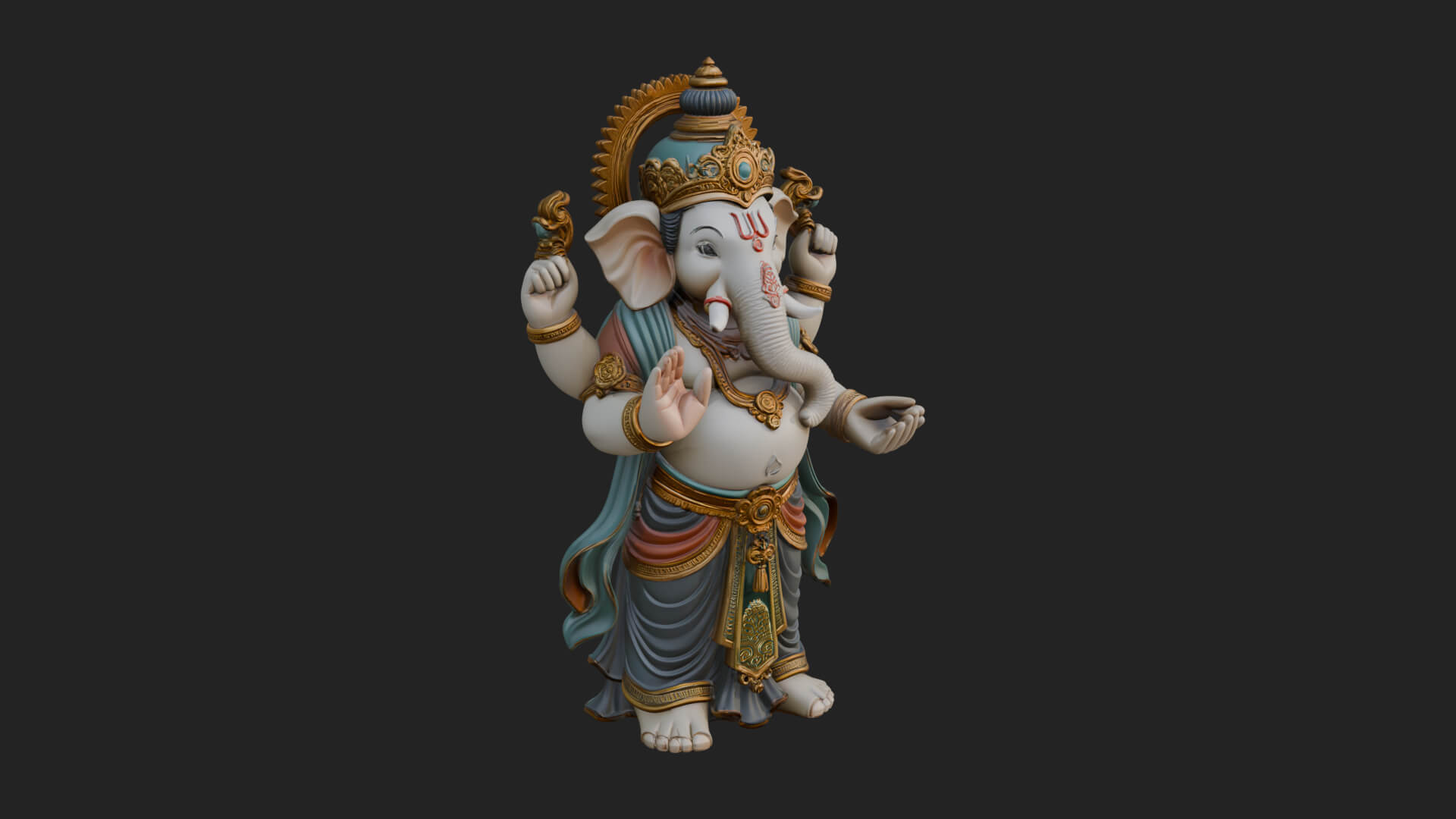 Ganesha Statue Design 10 3D Print Model 3D Model