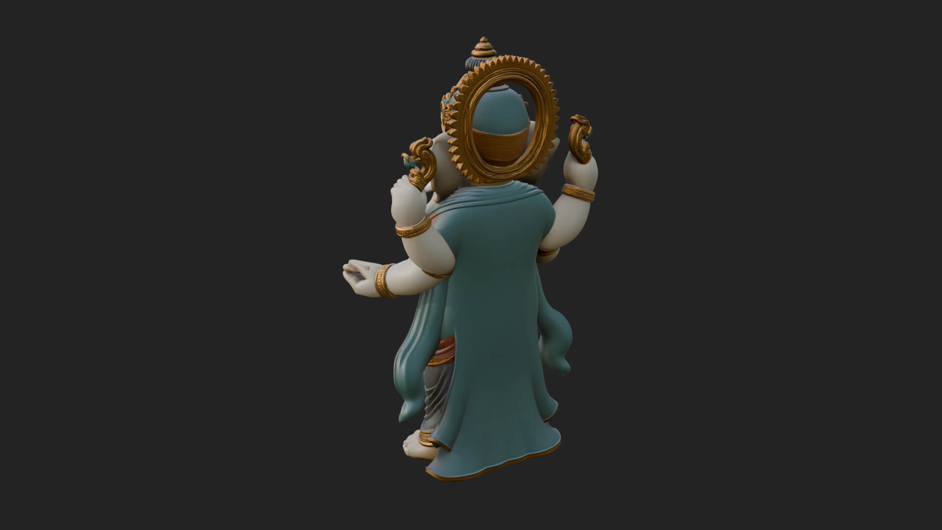 Ganesha Statue Design 10 3D Print Model 3D Model