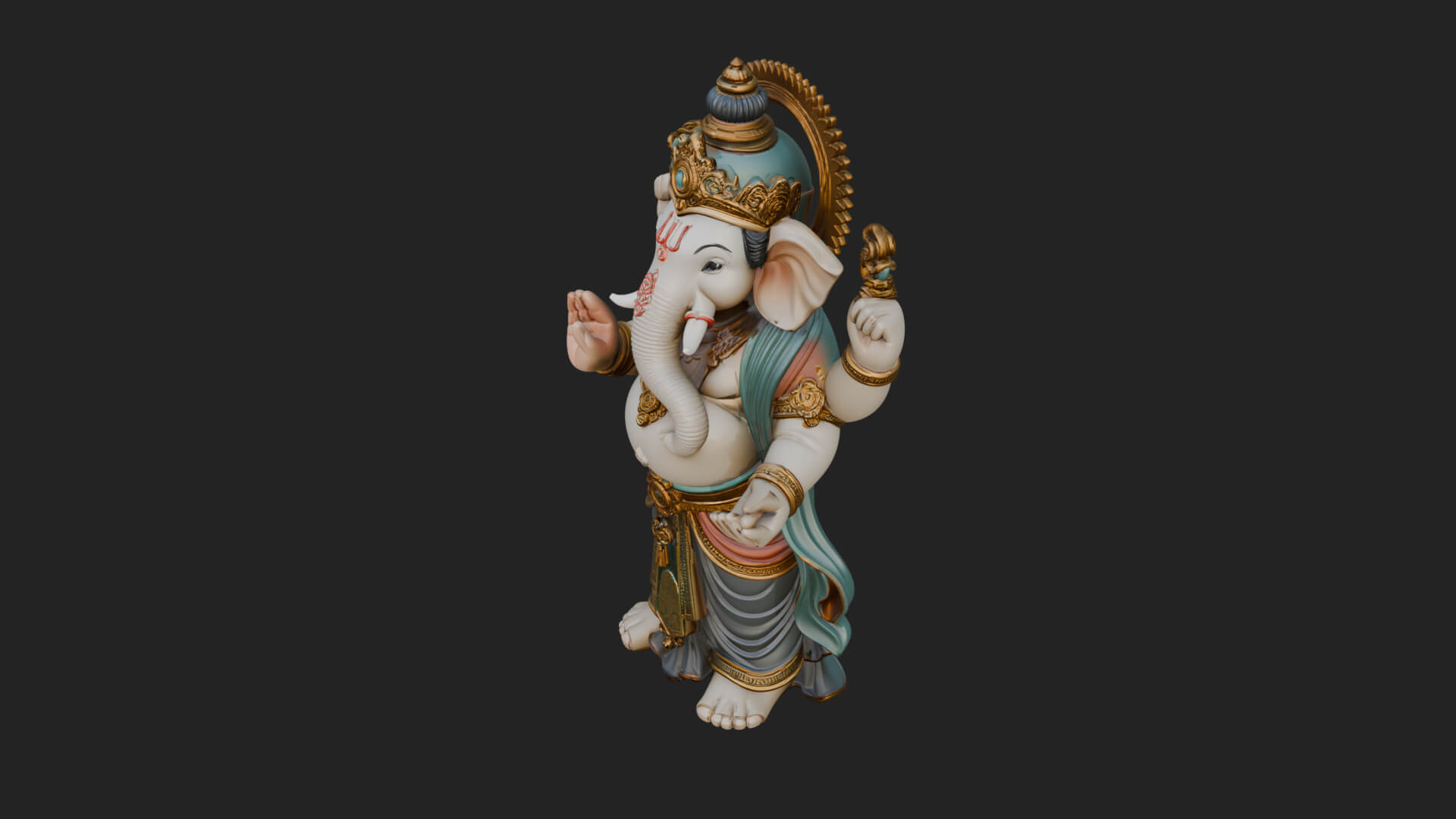 Ganesha Statue Design 10 3D Print Model 3D Model