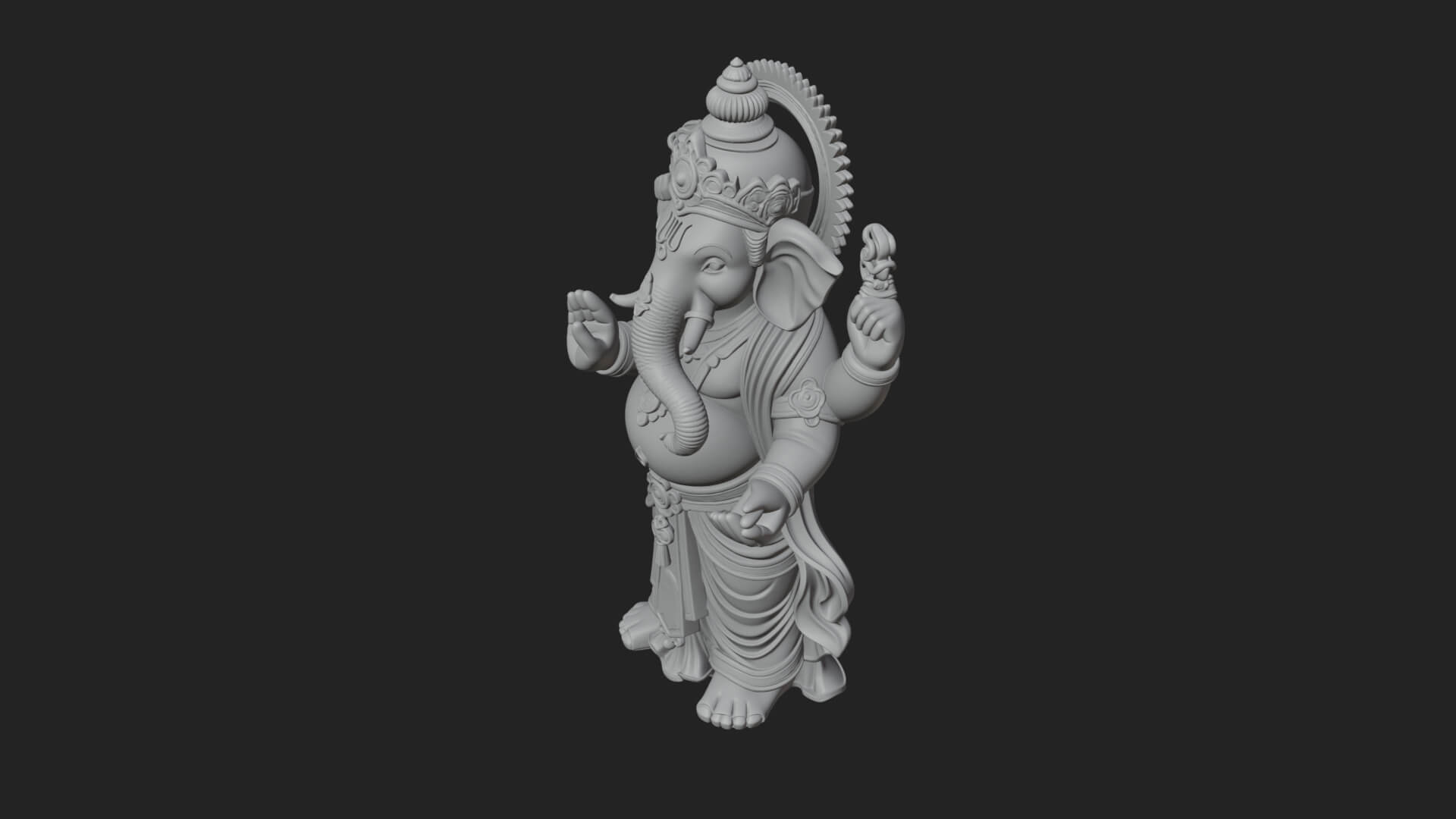 Ganesha Statue Design 10 3D Print Model 3D Model