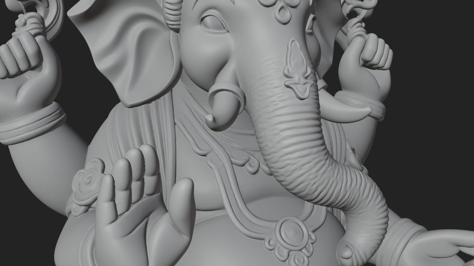 Ganesha Statue Design 10 3D Print Model 3D Model