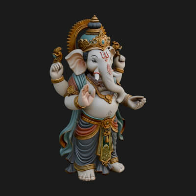Ganesha Statue Design 10 3D Print Model