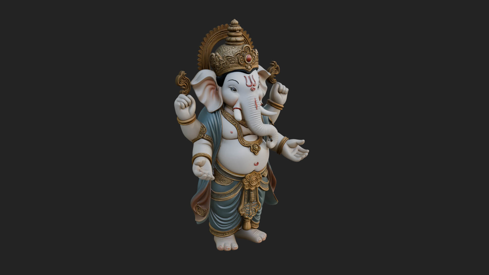 Ganesha Statue Design 11 3D Print Model 3D Model