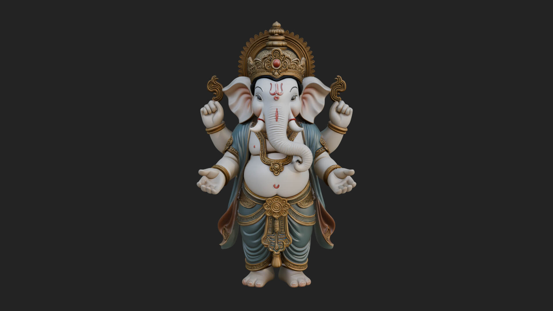 Ganesha Statue Design 11 3D Print Model 3D Model