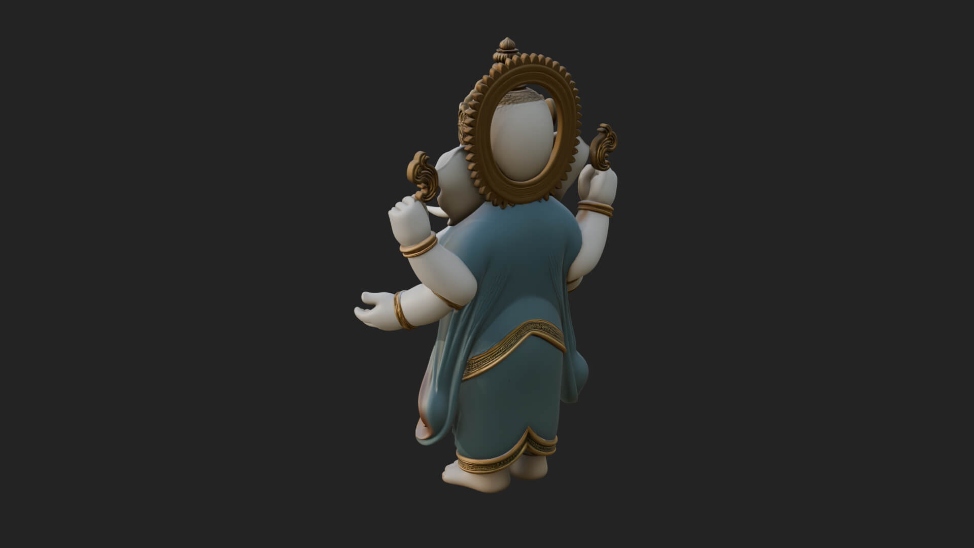 Ganesha Statue Design 11 3D Print Model 3D Model