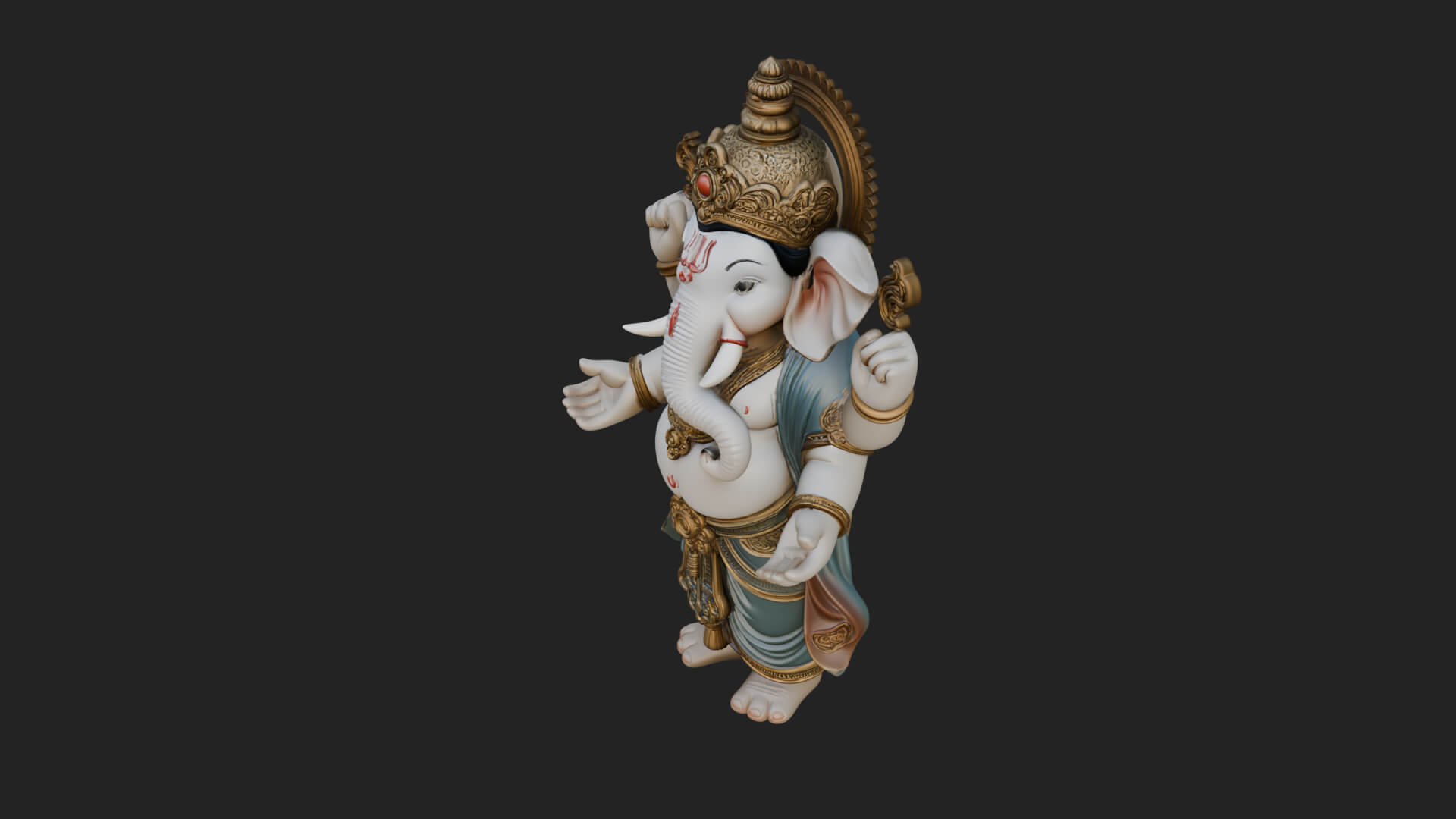 Ganesha Statue Design 11 3D Print Model 3D Model