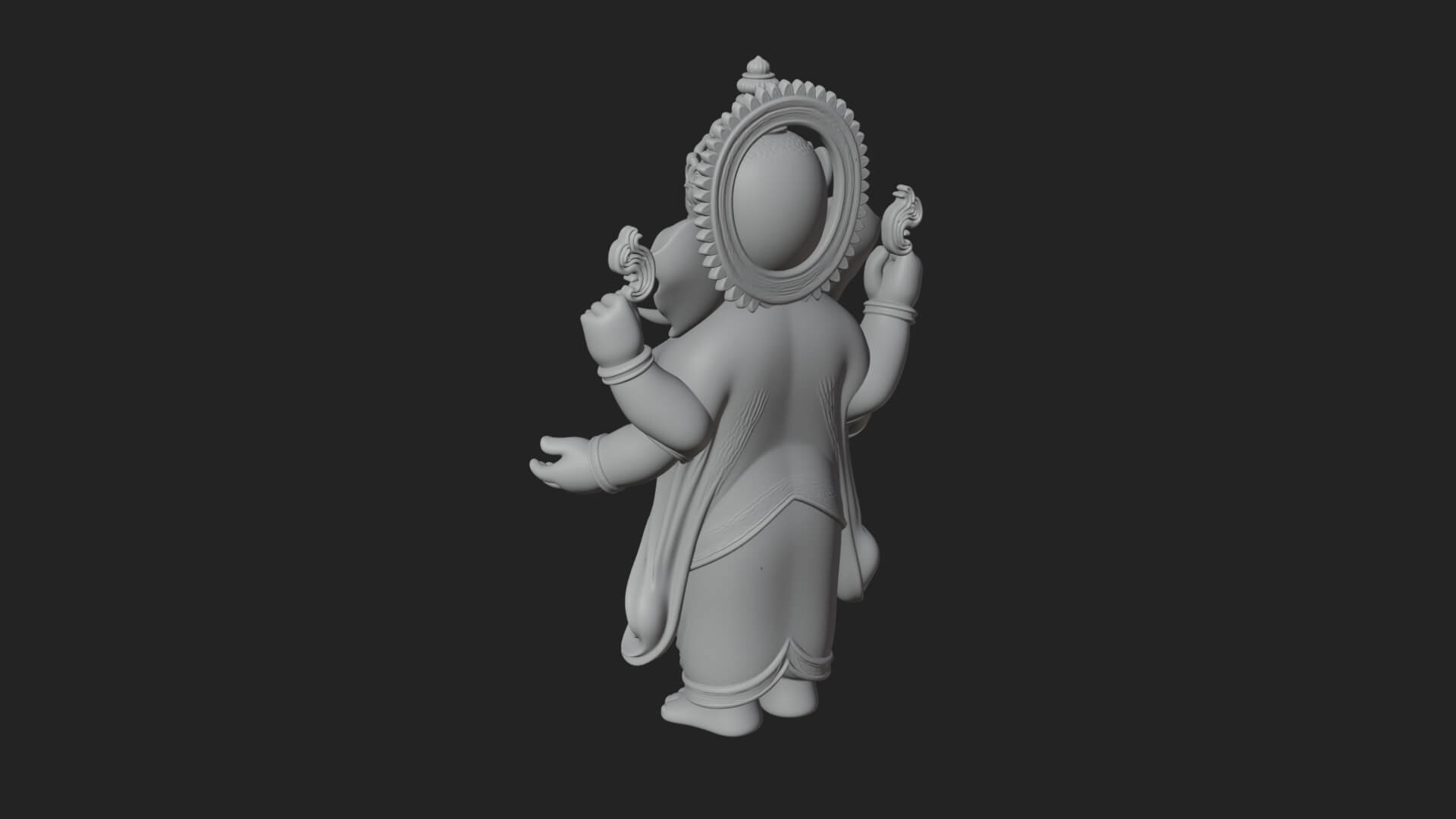 Ganesha Statue Design 11 3D Print Model 3D Model