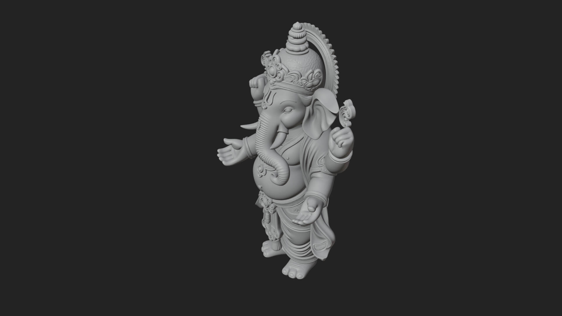 Ganesha Statue Design 11 3D Print Model 3D Model