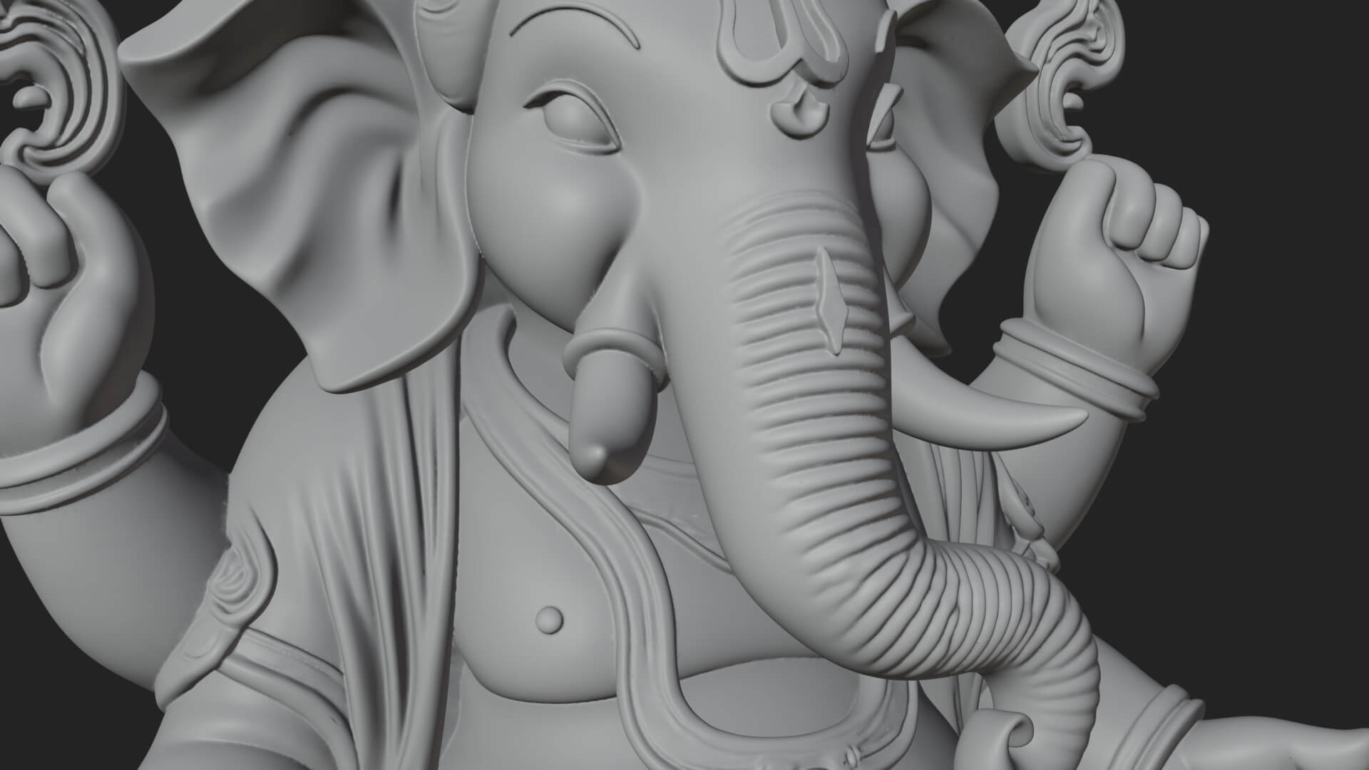 Ganesha Statue Design 11 3D Print Model 3D Model