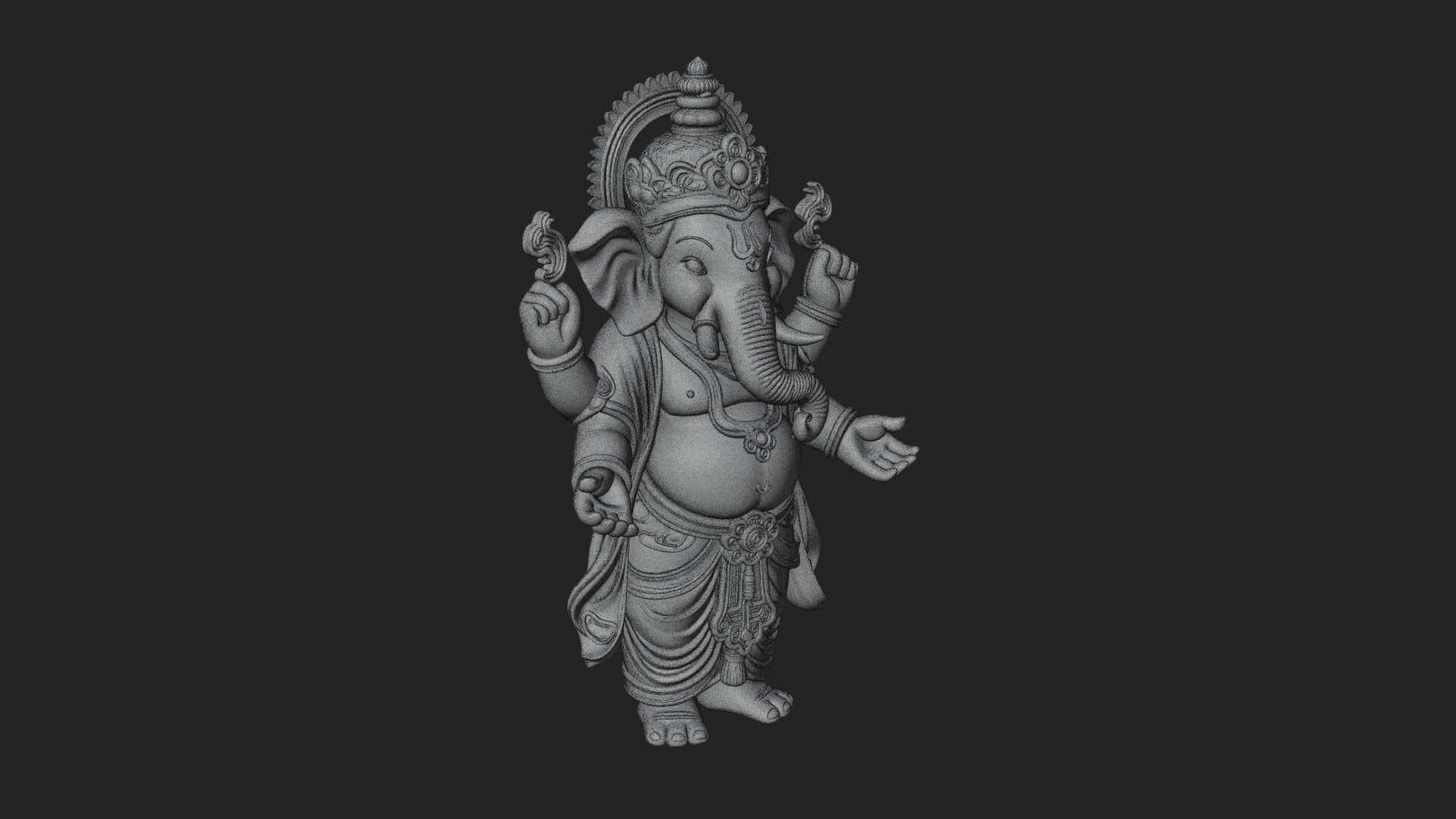 Ganesha Statue Design 11 3D Print Model 3D Model