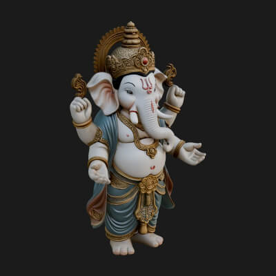 Ganesha Statue Design 11 3D Print Model