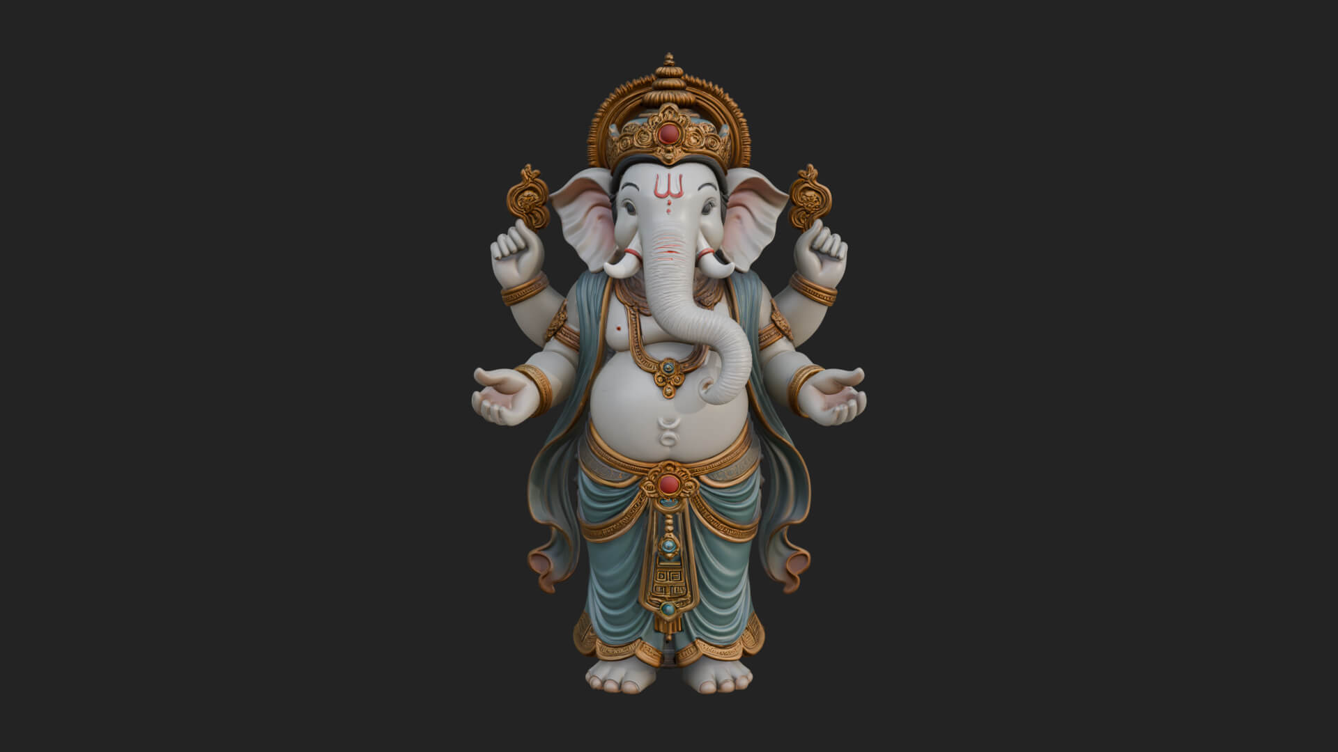 Ganesha Statue Design 12 3D Print Model 3D Model