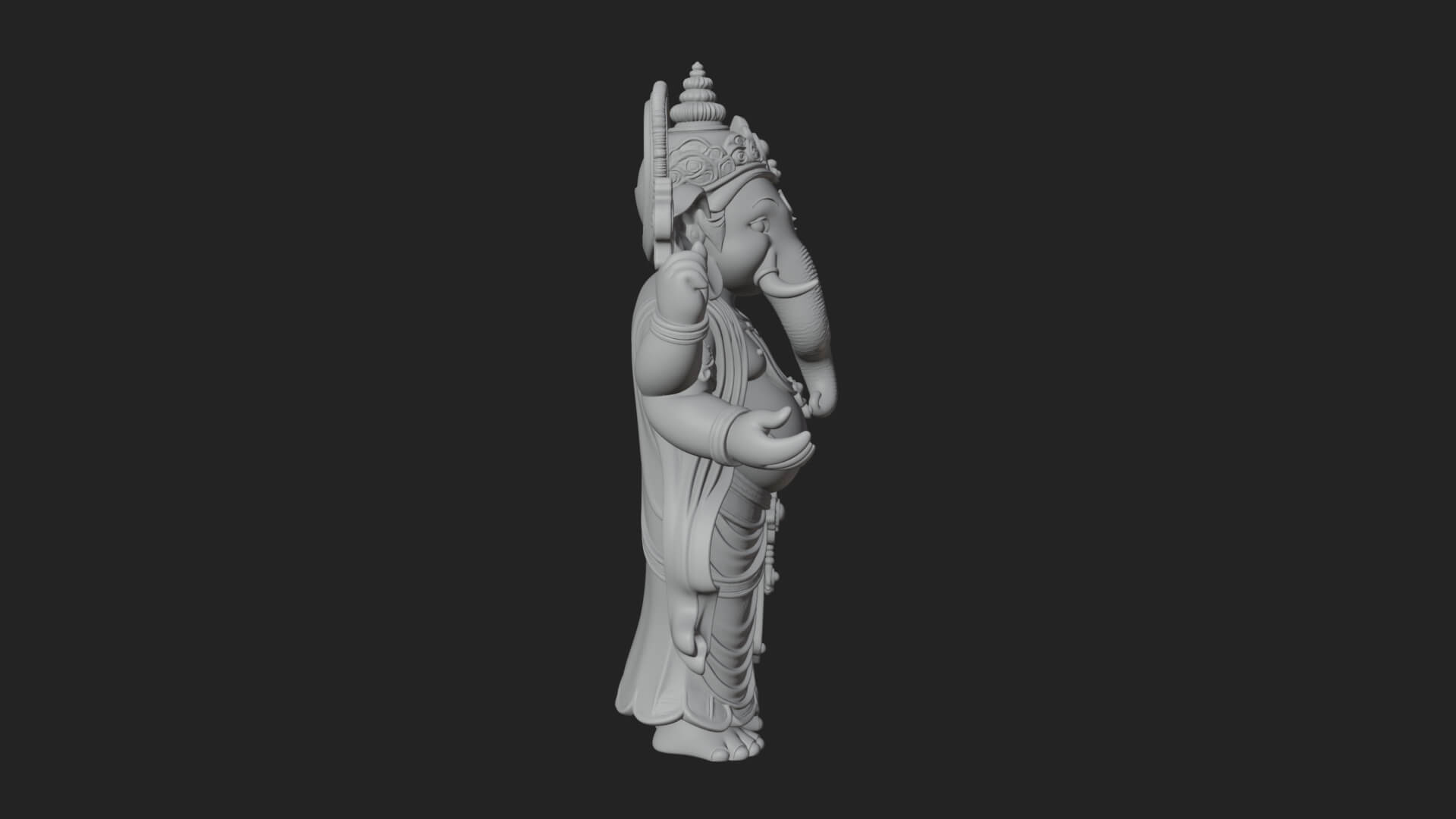 Ganesha Statue Design 12 3D Print Model 3D Model