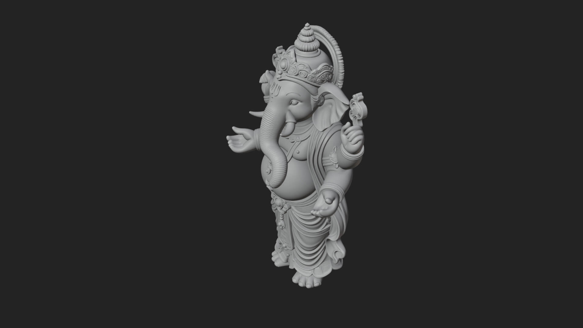 Ganesha Statue Design 12 3D Print Model 3D Model
