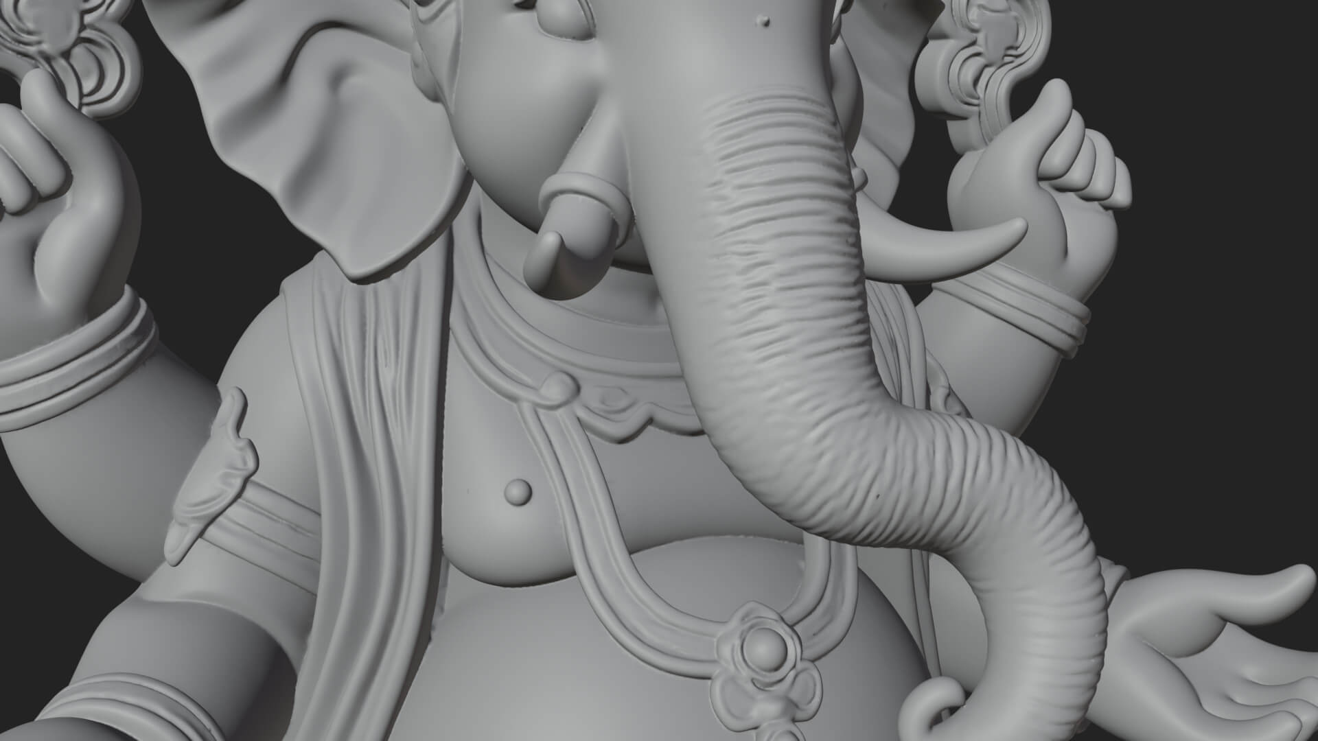 Ganesha Statue Design 12 3D Print Model 3D Model