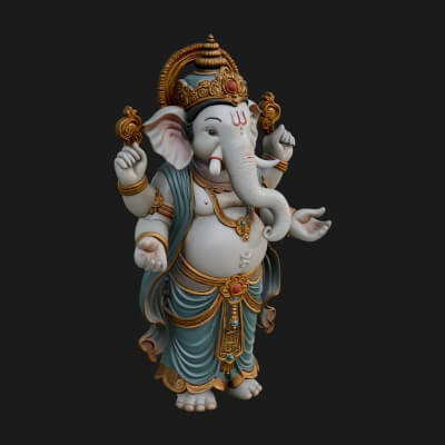 Ganesha Statue Design 12 3D Print Model