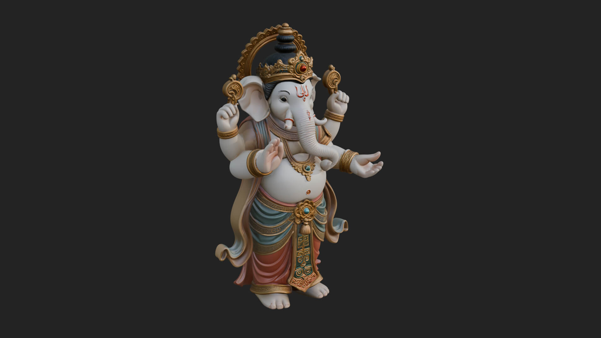 Ganesha Statue Design 13 3D Print Model 3D Model